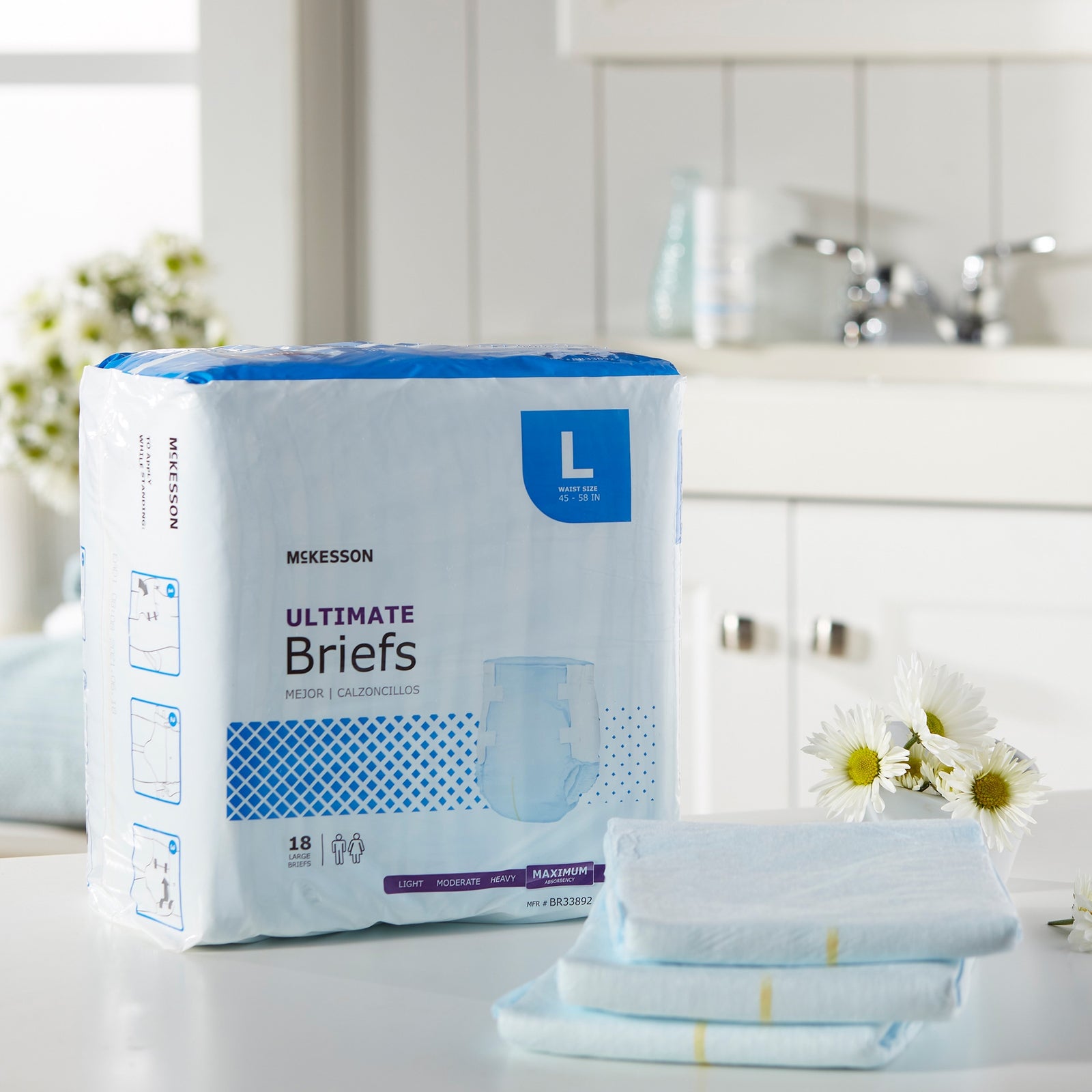 McKesson Ultimate Incontinence Briefs - Large, Heavy Absorbency