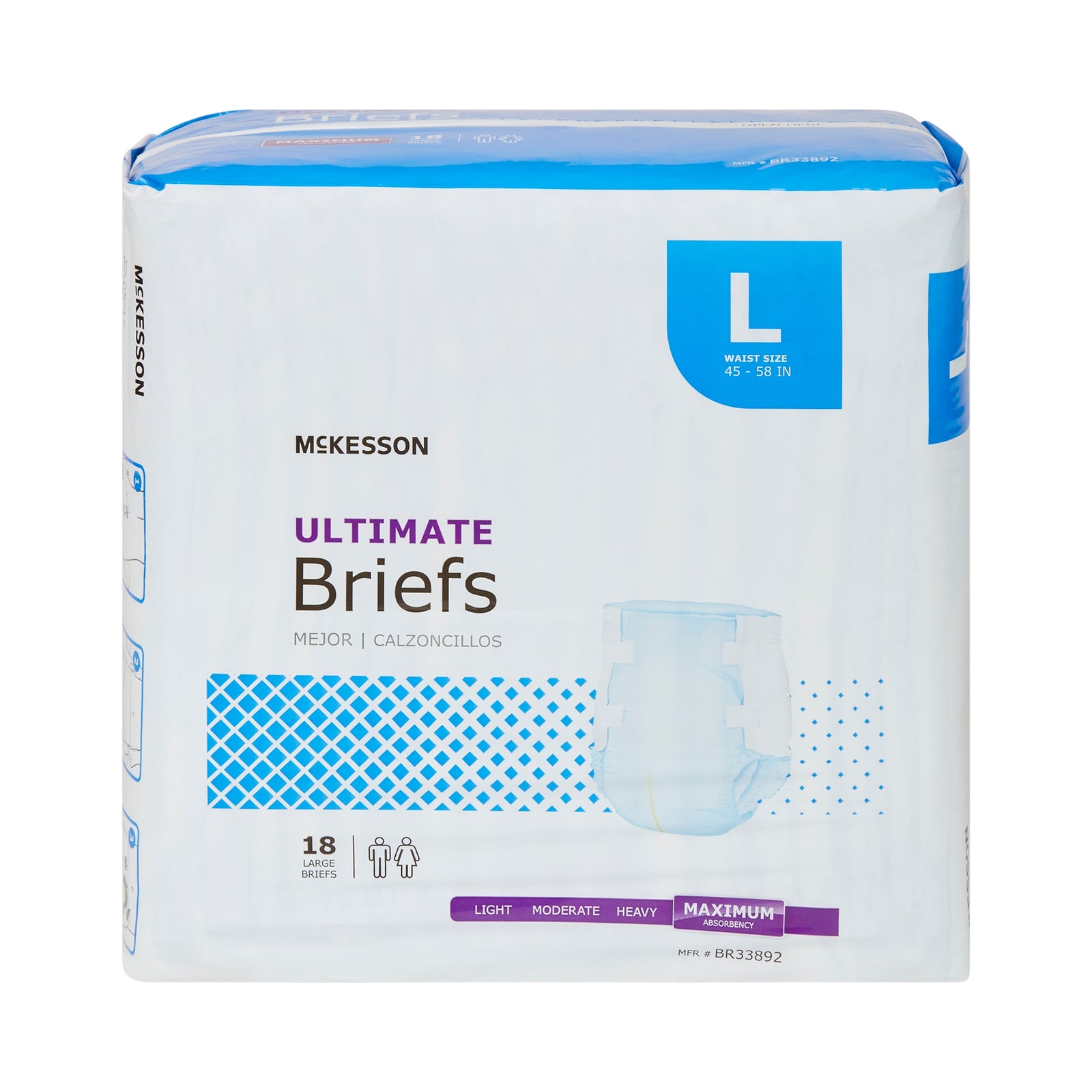 McKesson Ultimate Incontinence Briefs - Large, Heavy Absorbency