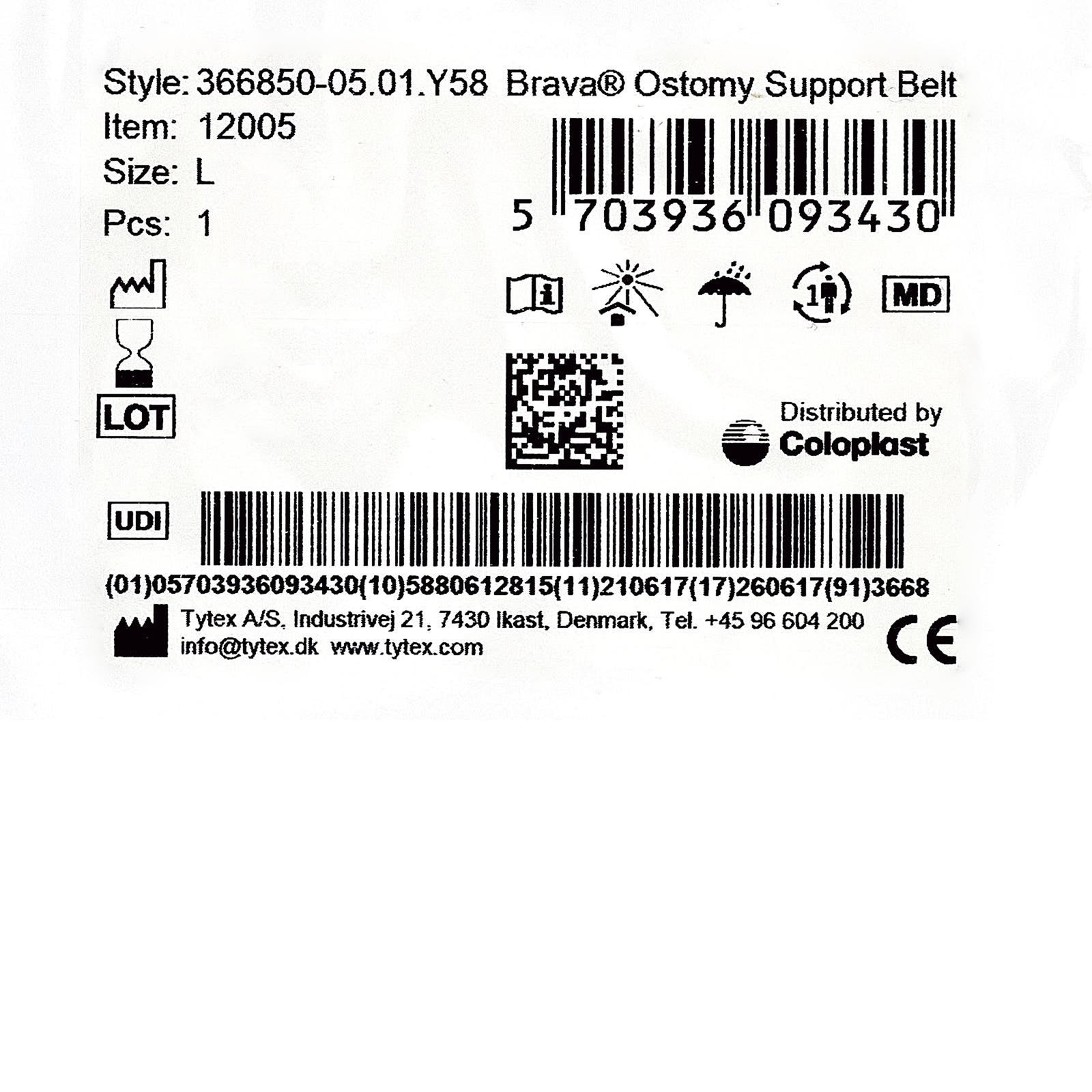 Coloplast Brava Ostomy Support Belt