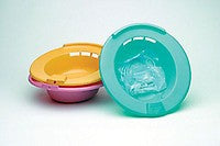 Round Dusty Rose Plastic Sitz Bath with 2000 mL Bag