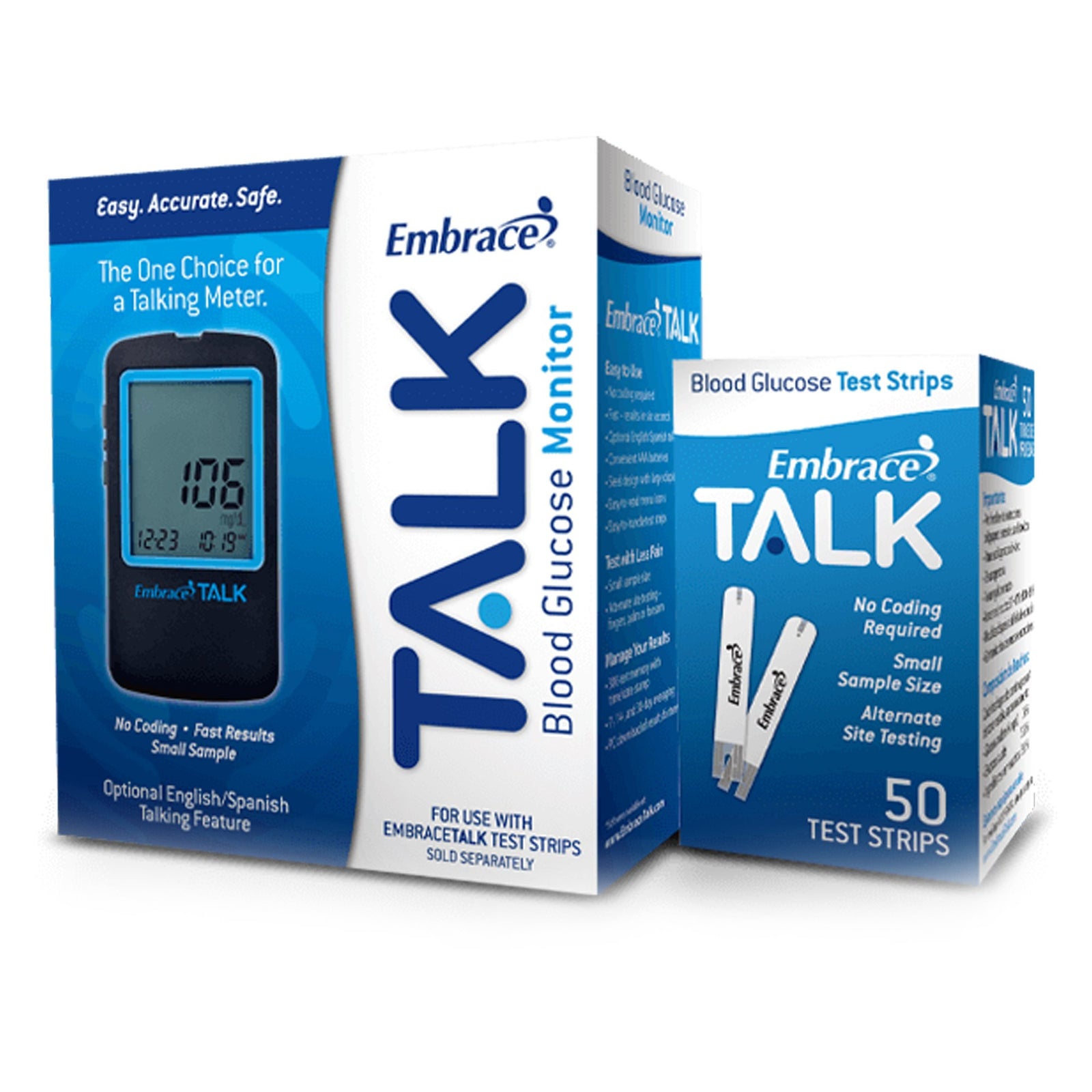 OMNIS HEALTH LLC Embrace Talk Test Strips