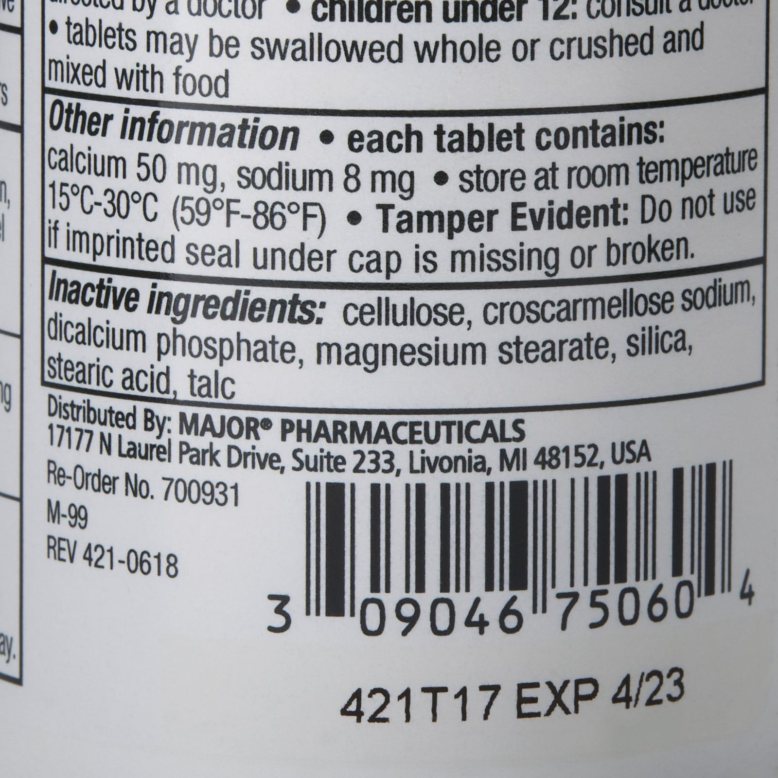 Docusate Sodium Stool Softener Tablets 100 mg