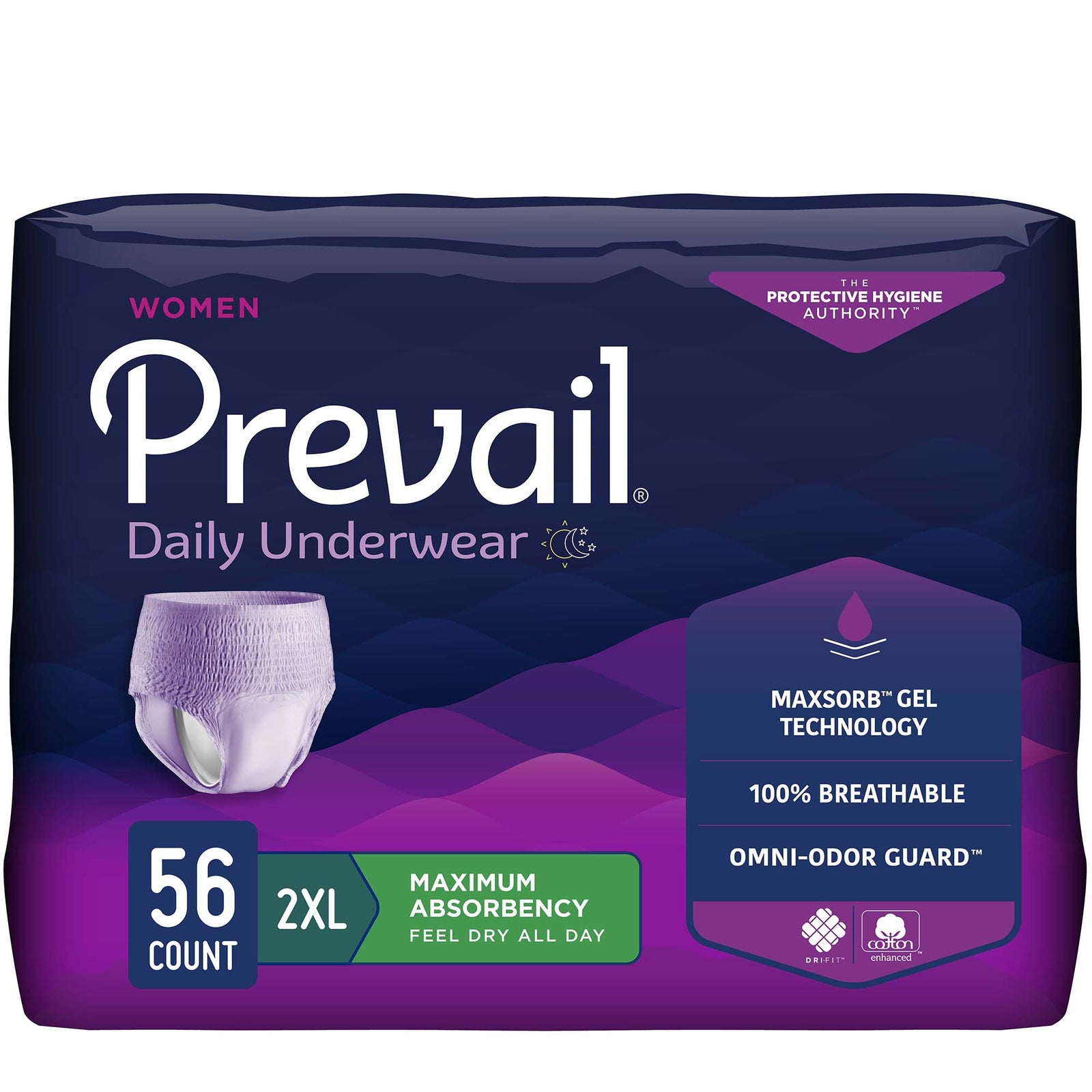 FIRST QUALITY PR Prevail Women Absorbent Underwear, 2X-Large