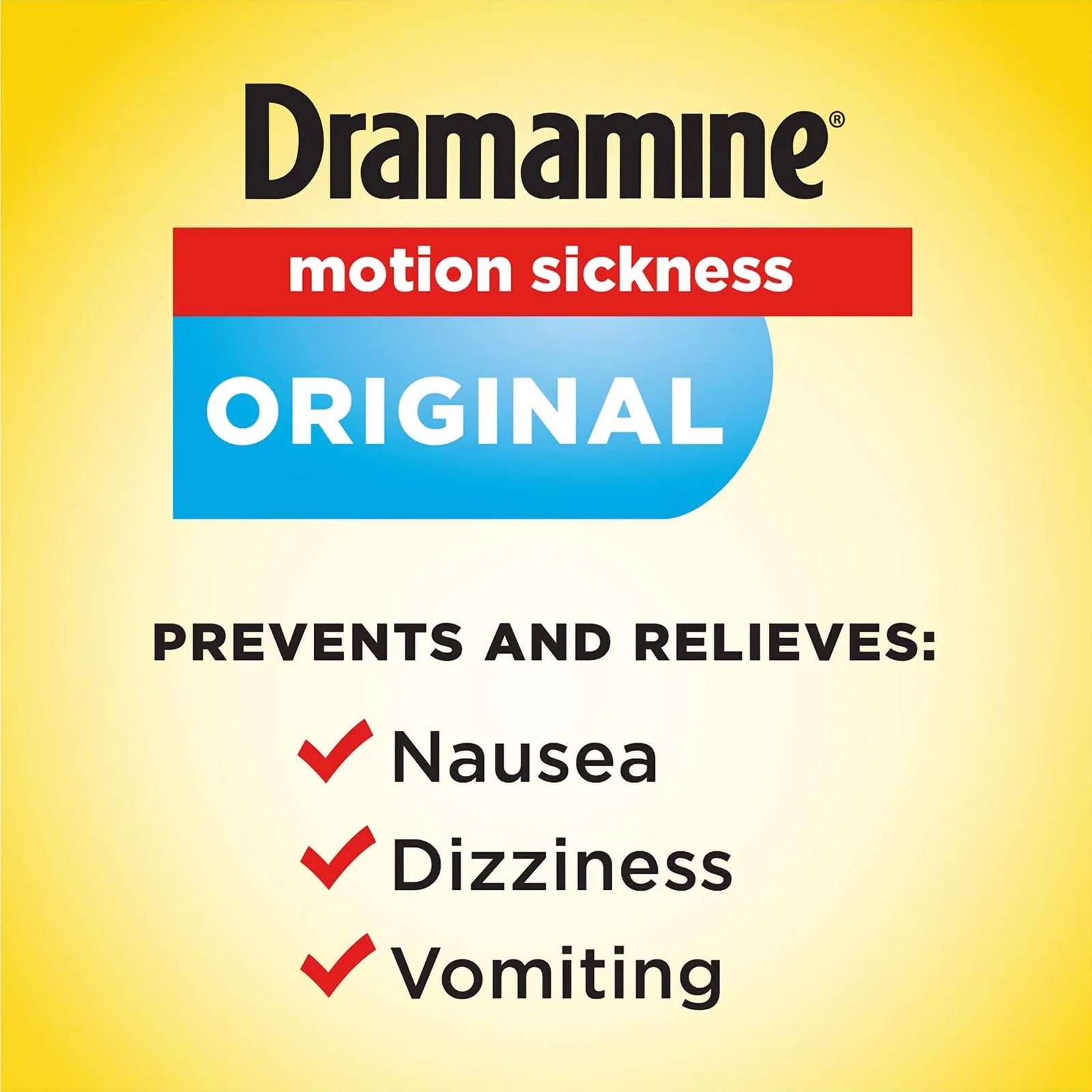 Dramamine Nausea Relief Tablets 50mg, 36 Count
