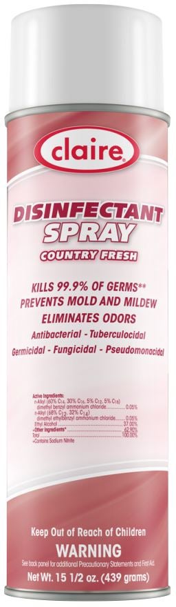 Claire Disinfectant Spray, Country Fresh Scent, 15.5 oz