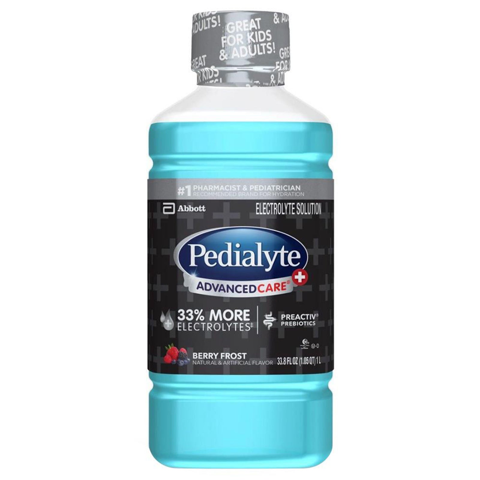 Pedialyte AdvancedCare Plus Berry Frost Electrolyte Solution, 1 L