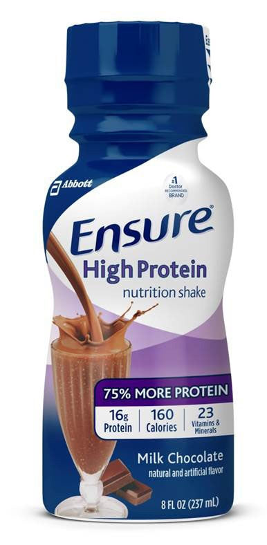 Ensure High Protein Milk Chocolate Nutrition Shake, 8 oz (Case of 12)