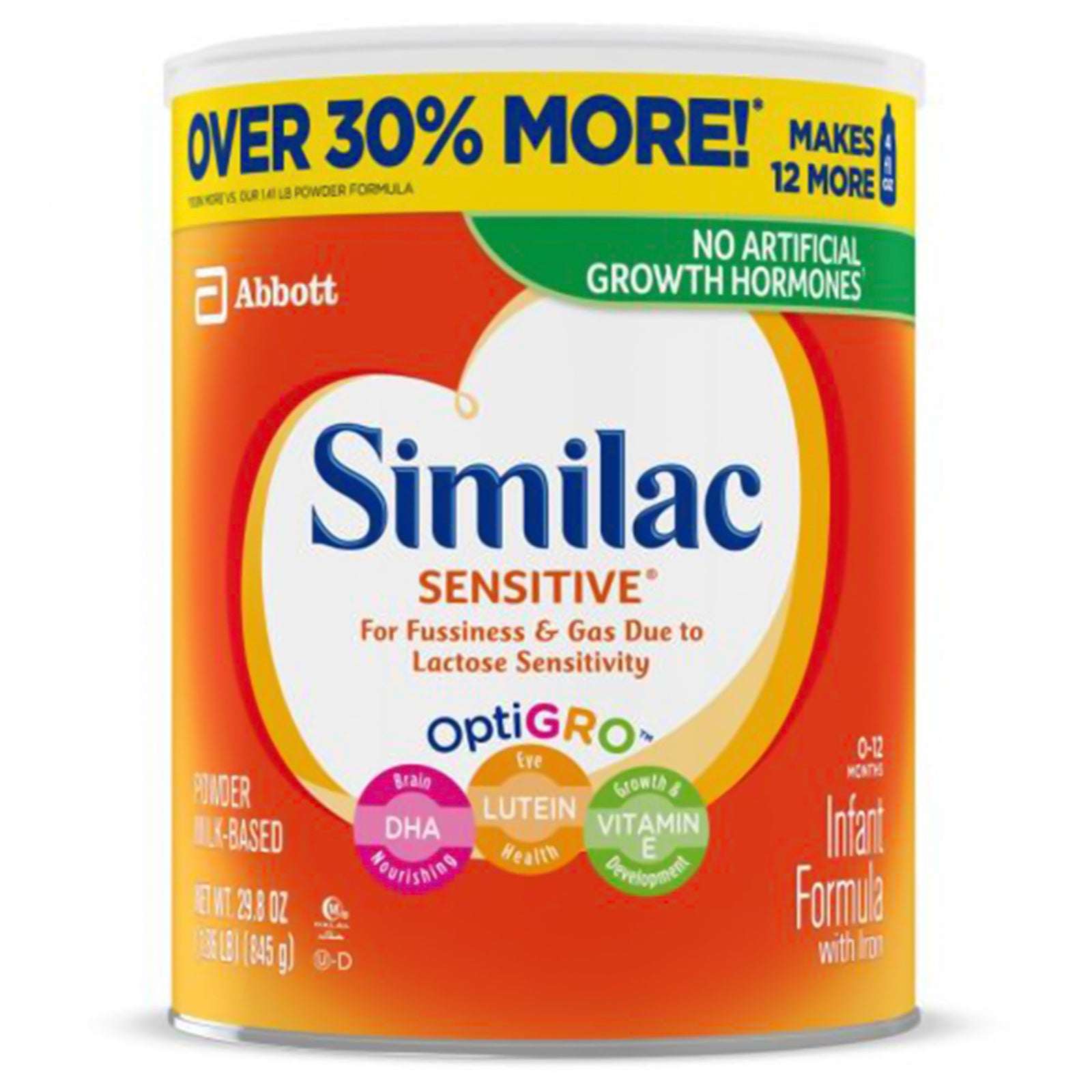 Similac Sensitive Infant Formula with Iron, 29.8 oz Powder