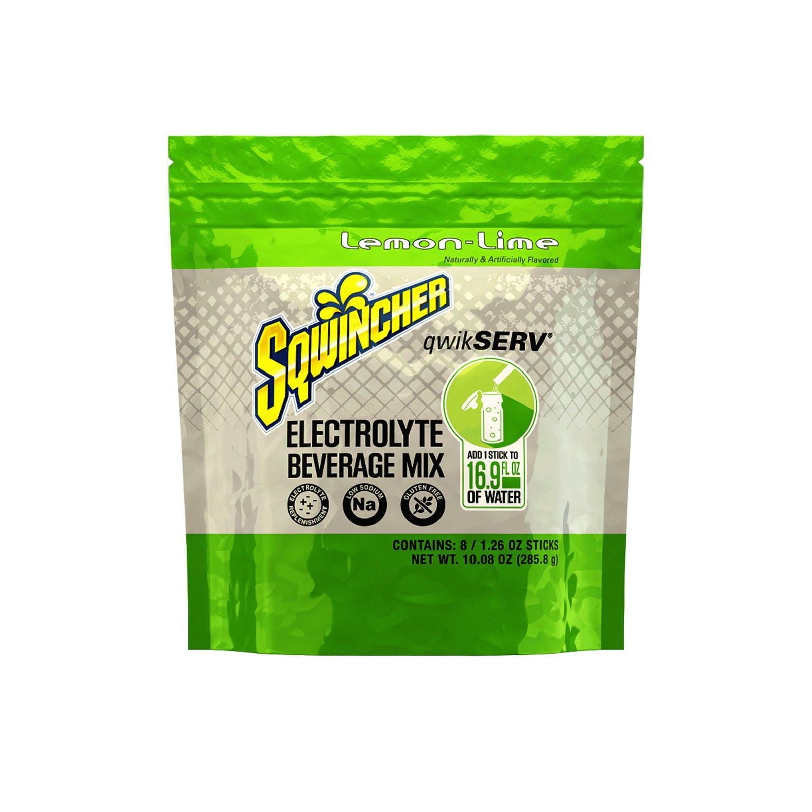 Sqwincher qwikSERV Electrolyte Beverage Mix, Lemon-Lime, 1.26 oz