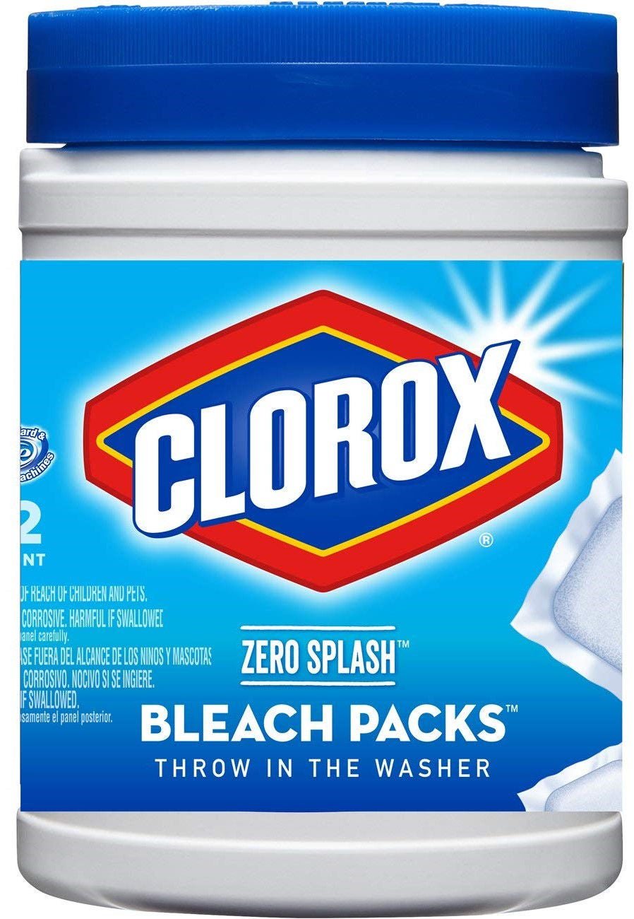 Clorox Control Zero Splash Bleach Packs, Regular Scent, 12 Count
