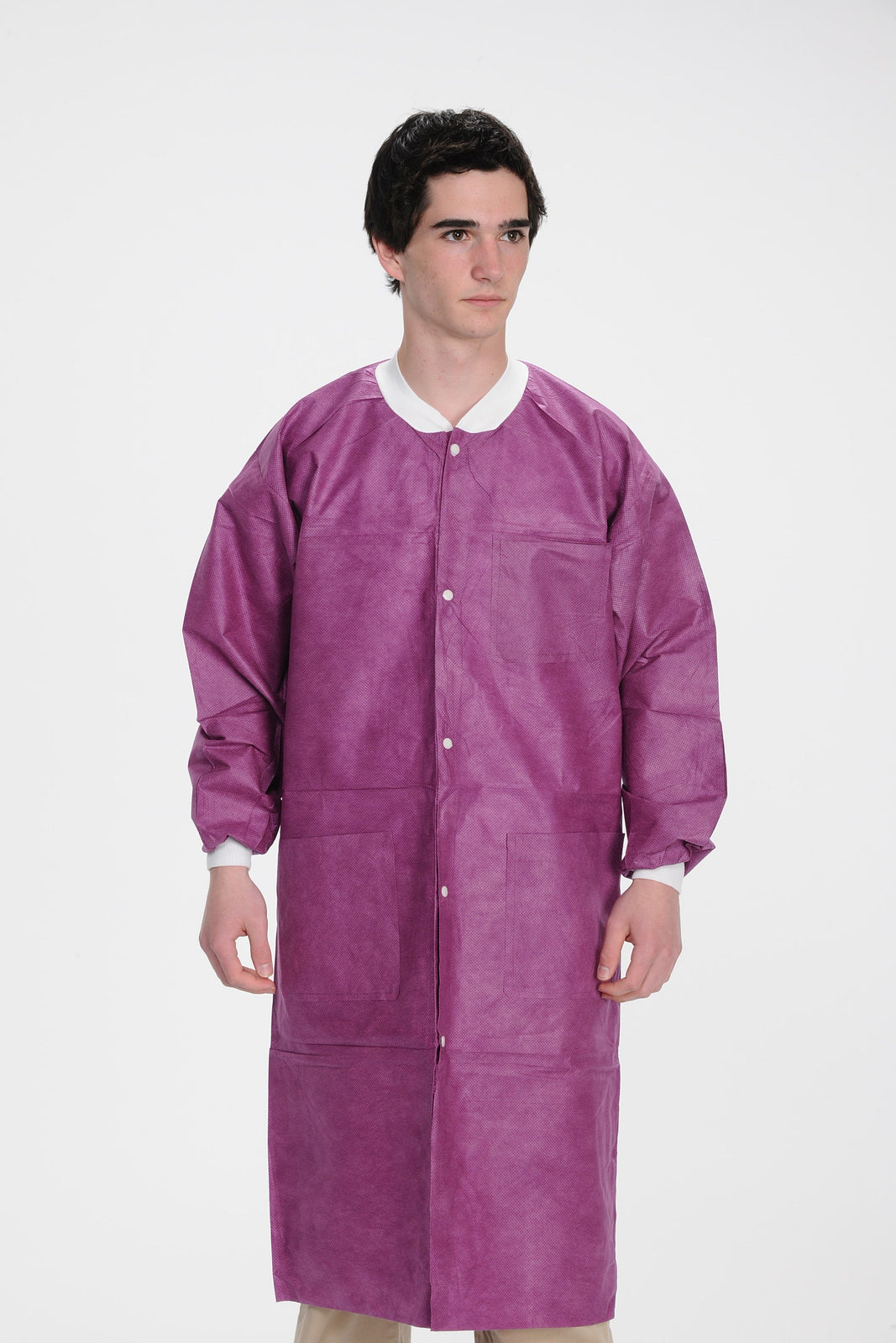 ValuMax X-Safe Knee-Length Lab Jacket, Cranberry, Unisex, Medium