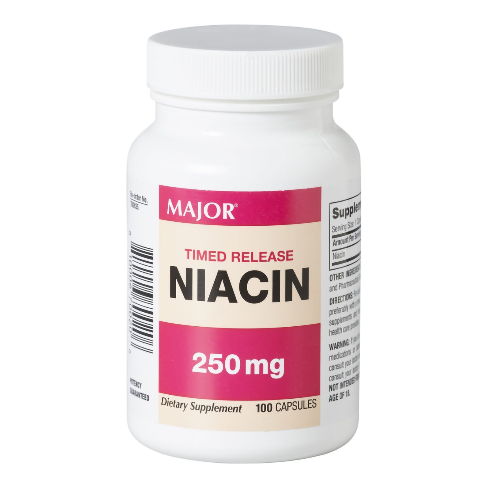 Niacin Timed Release 250 mg Capsules, 100 ct