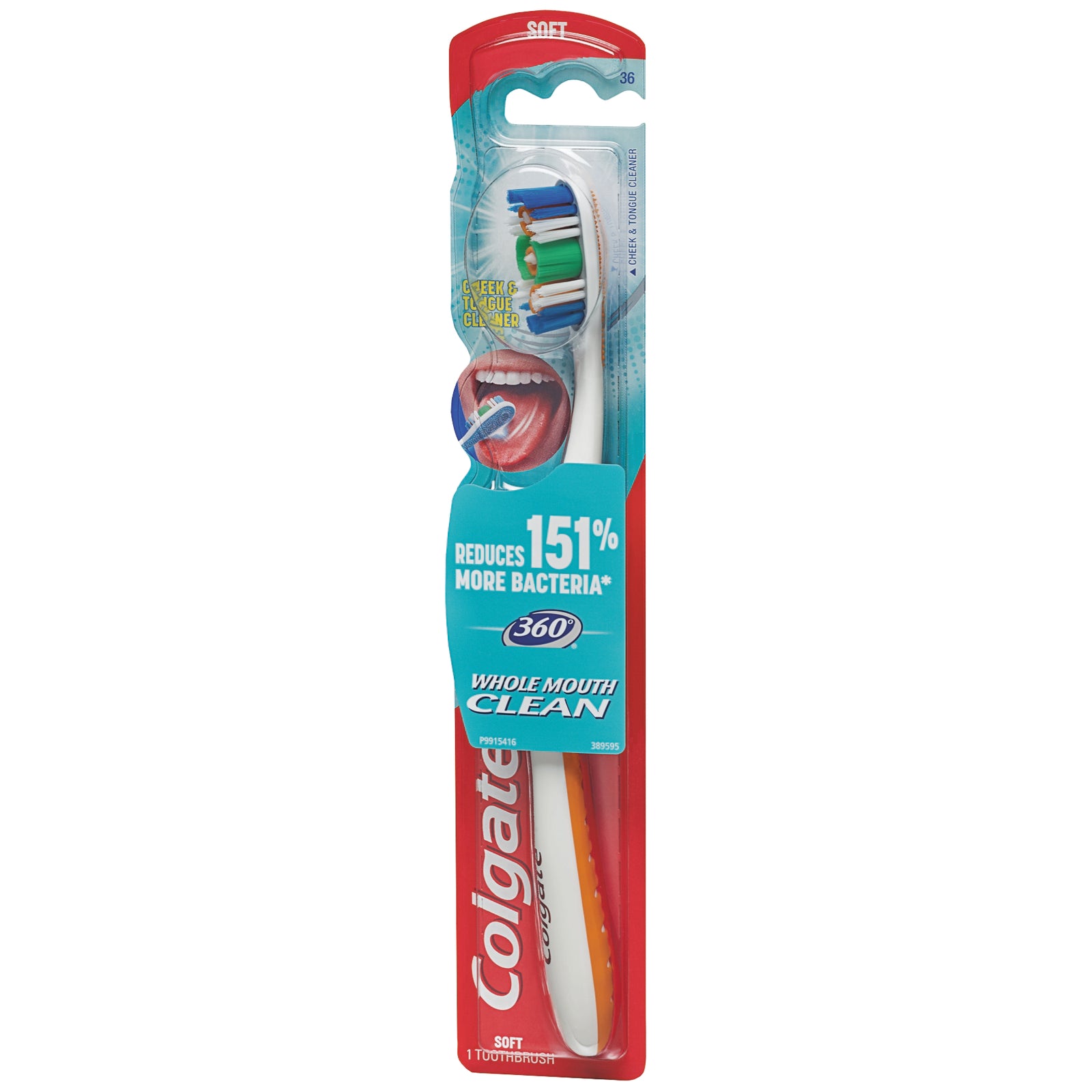 Colgate 360 Adult Soft Toothbrush - Red/Green