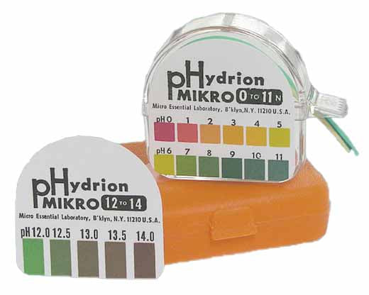 Hydrion Mikro pH Paper Dispenser 0-14.0 Range