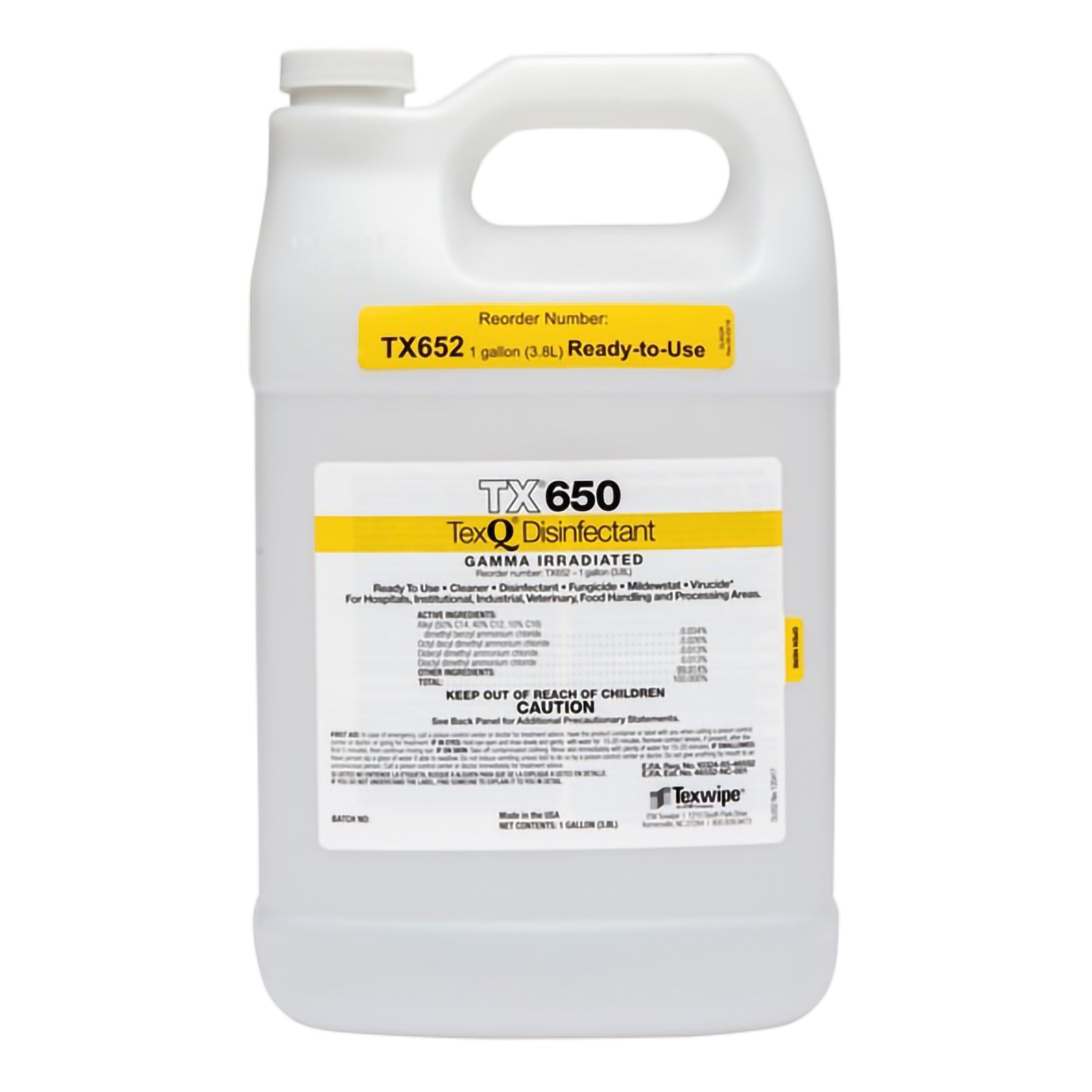 TexQ Quaternary Based Surface Disinfectant Cleaner 1 Gallon Jug
