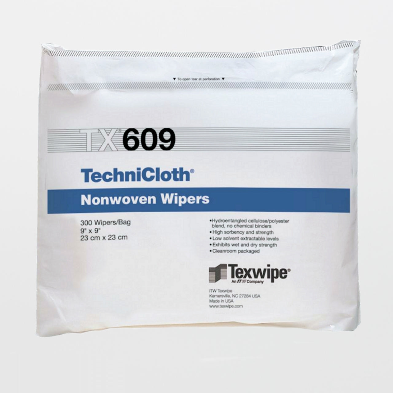 TechniCloth® Cleanroom Wipe 9 x 9 Inch Non-Sterile