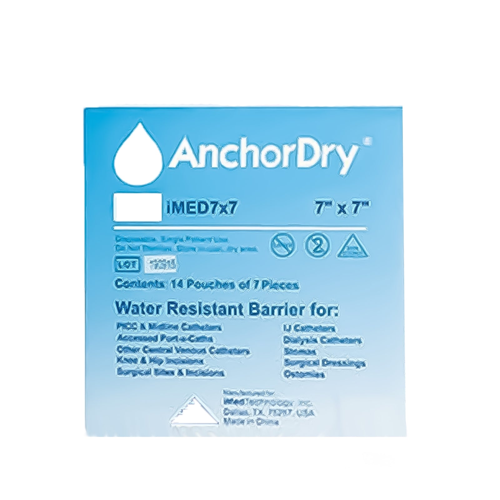 AnchorDry™ 7x7 Inch IV Site Barrier Protector