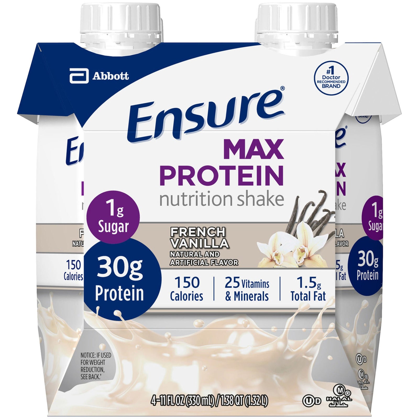 Ensure Max Protein French Vanilla Nutrition Shake, 11 fl oz