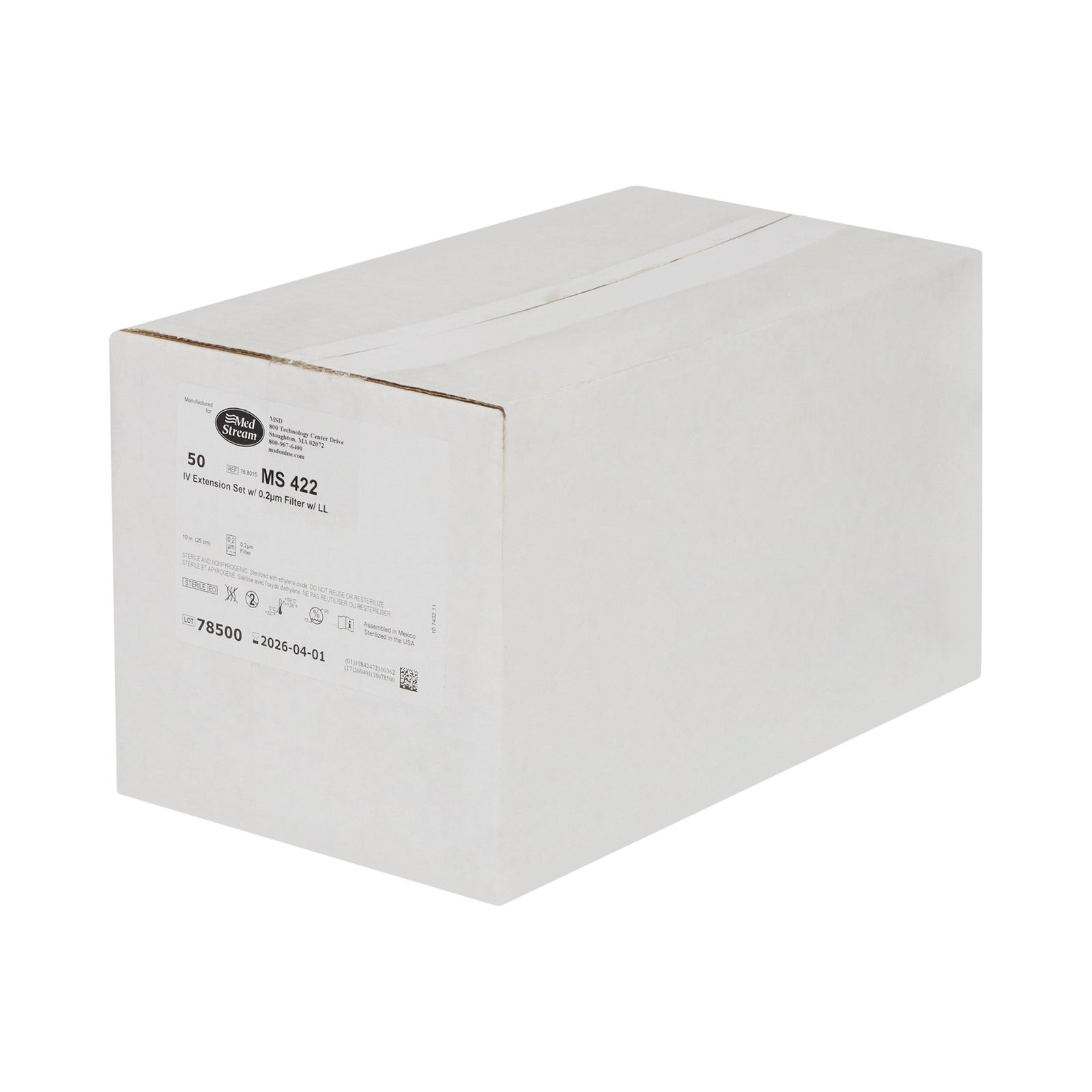 McKesson MedSurg IV Extension Set Standard Bore Filter