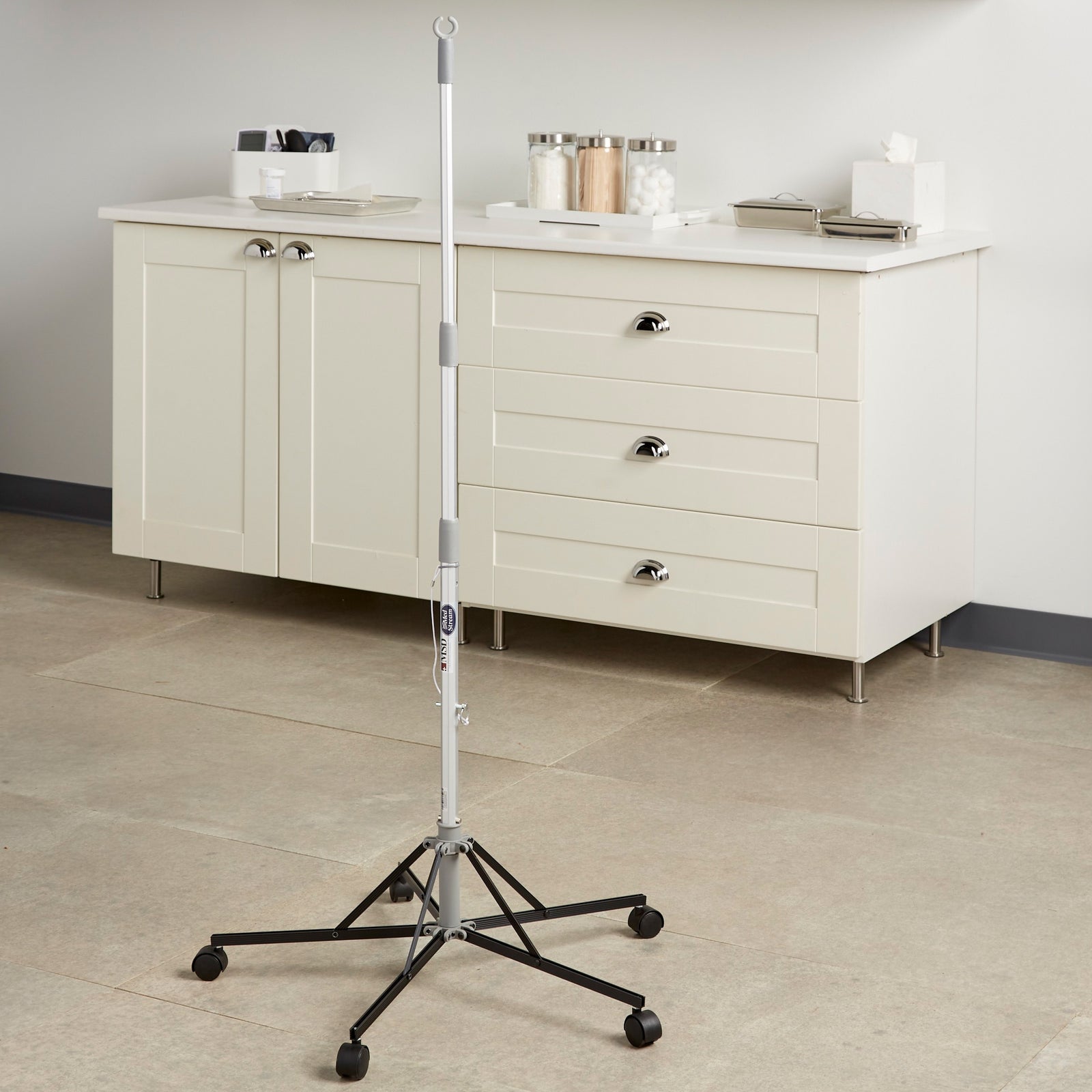 McKesson MedSurg Disposable IV Stand, 74 Inch, 5 Caster Base