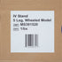 McKesson MedSurg Disposable IV Stand, 74 Inch, 5 Caster Base