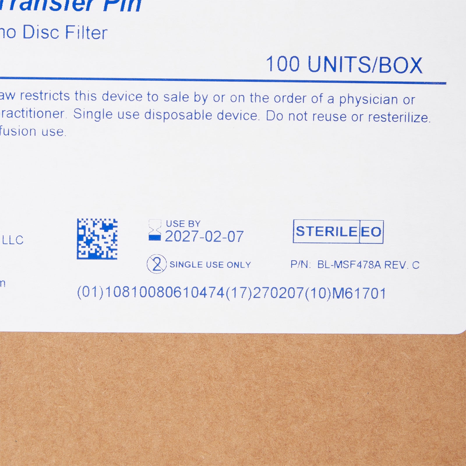 McKesson Chemotherapy Dispensing Pin
