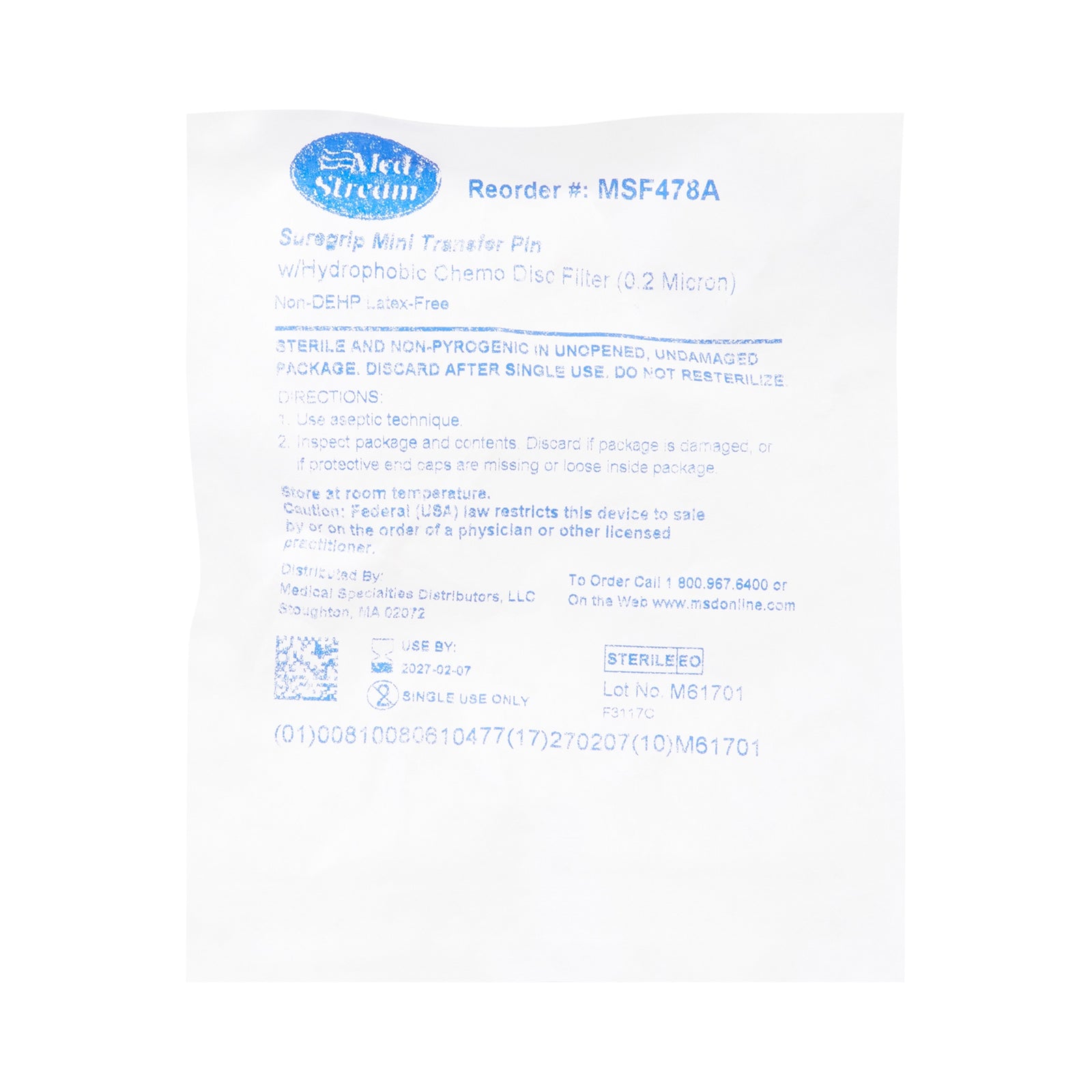 McKesson Chemotherapy Dispensing Pin
