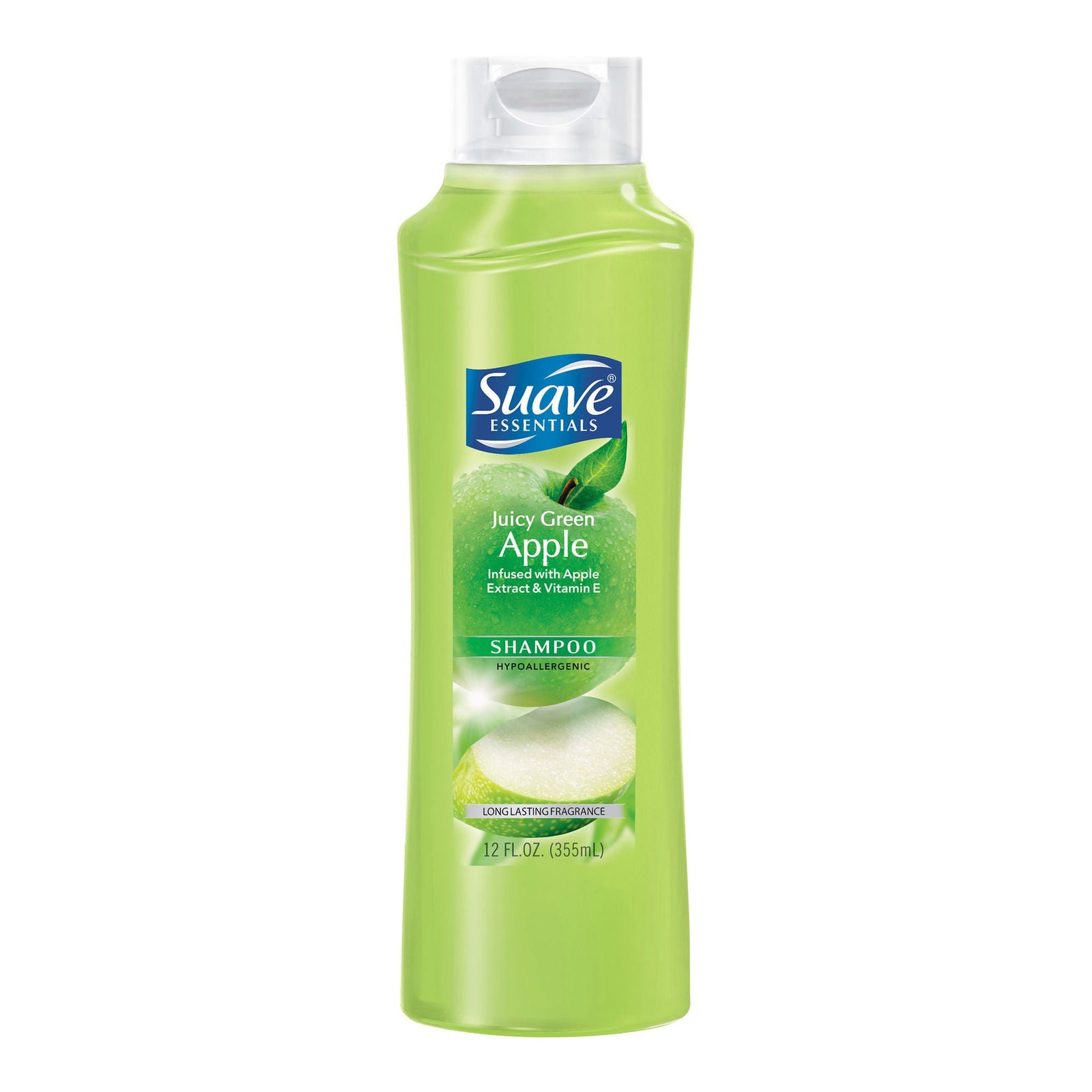 Suave Essentials Juicy Green Apple Shampoo, 15 oz
