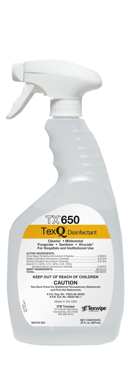 TexQ Quaternary Based Surface Disinfectant Cleaner Trigger Spray 22 oz.