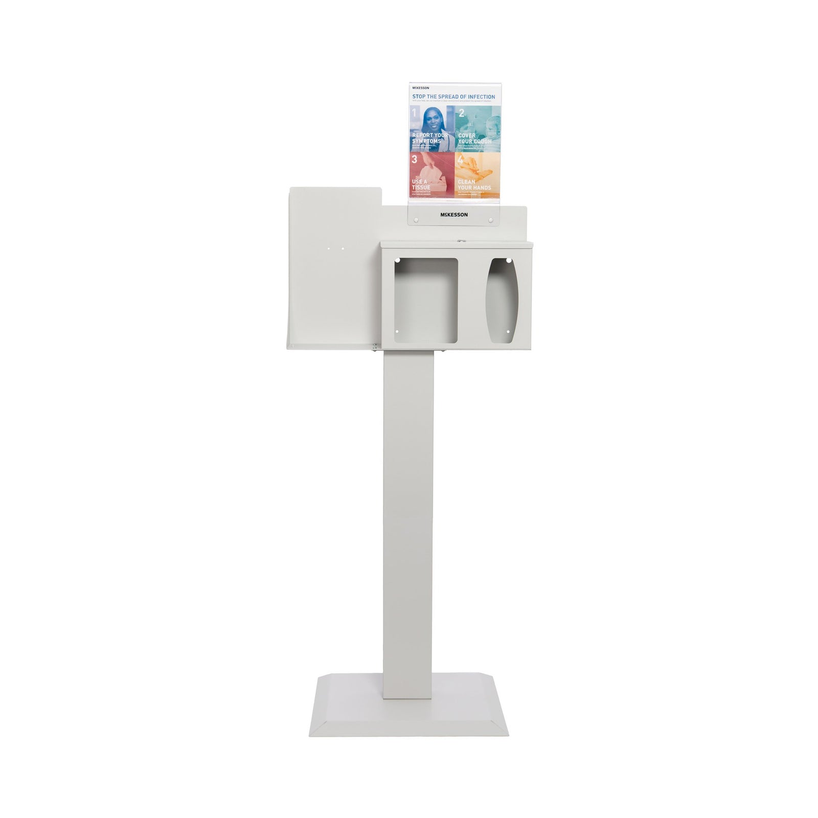 McKesson Hygiene Dispensing Station Floor Stand Quartz Beige 22.3 x 60.5 x 17 Inch