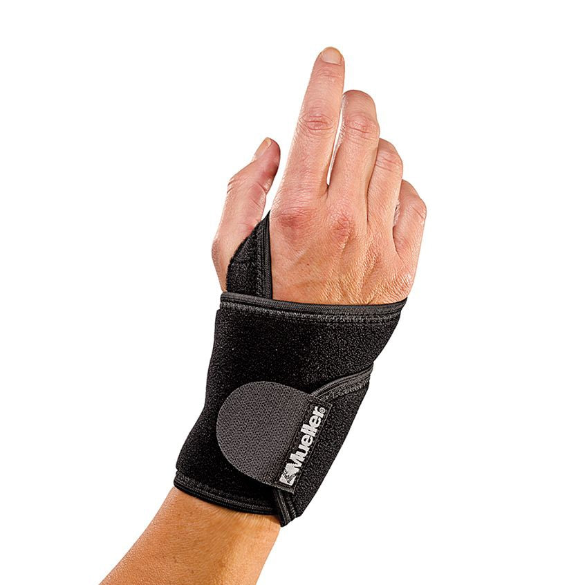 Mueller Wraparound Neoprene Wrist Support - Black, One Size Fits Most