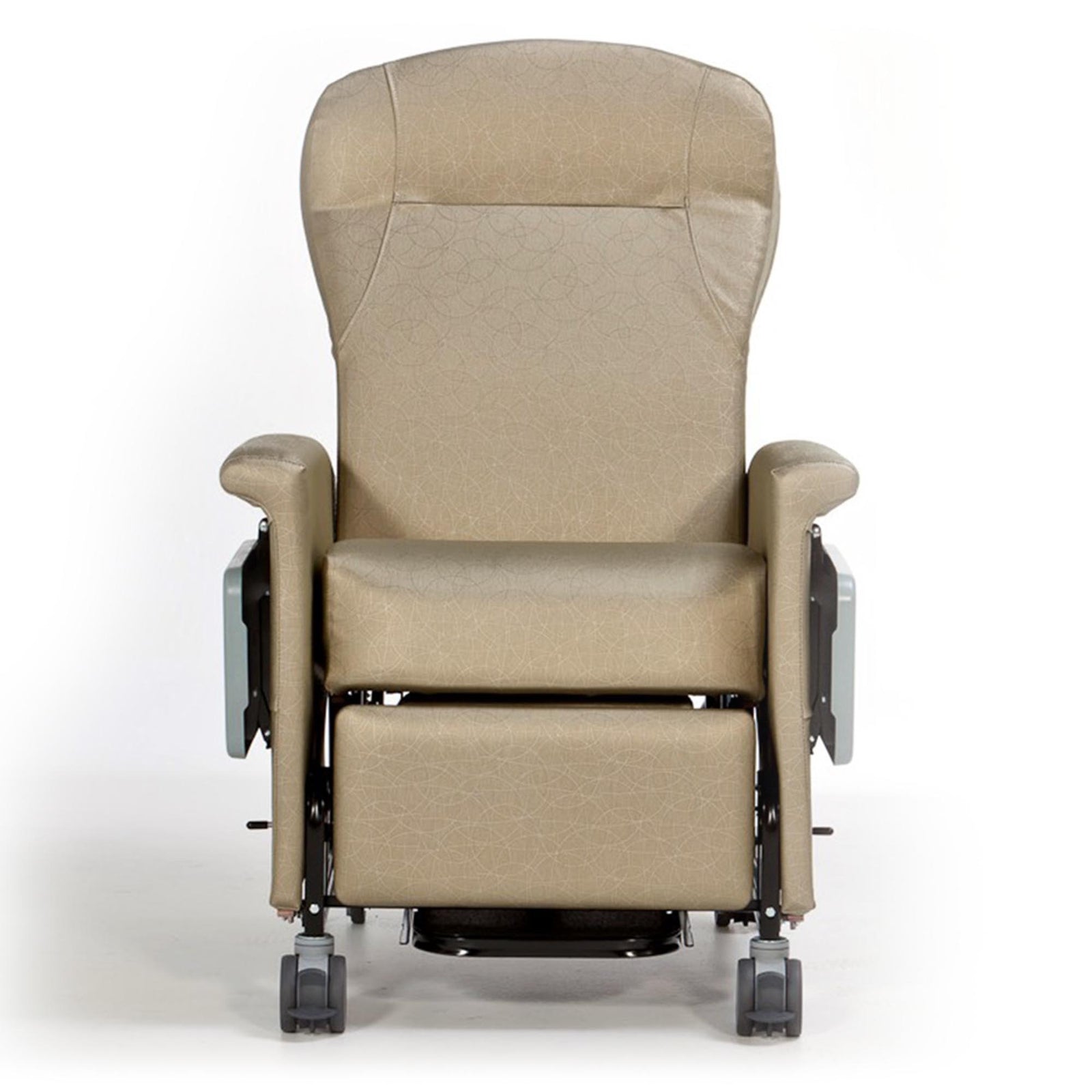 Medical Transport Recliner Asecent II Natural Vinyl with 4 Inch Casters