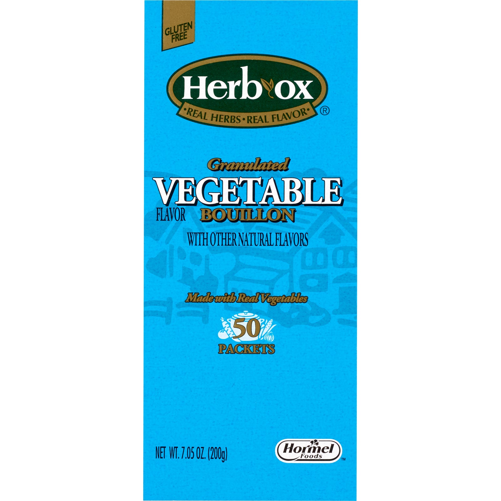 Herb-Ox Gluten-Free Vegetable Flavor Instant Broth, Box of 50
