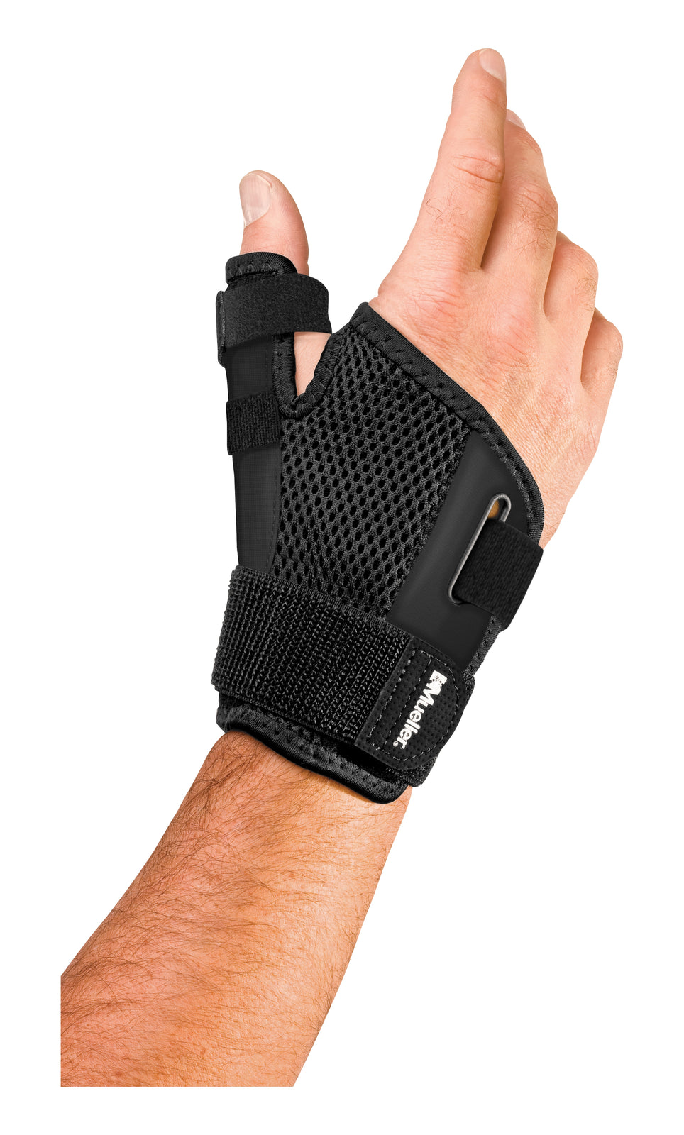 Mueller Sports Medicine Thumb Stabilizer, Black, One Size Fits Most