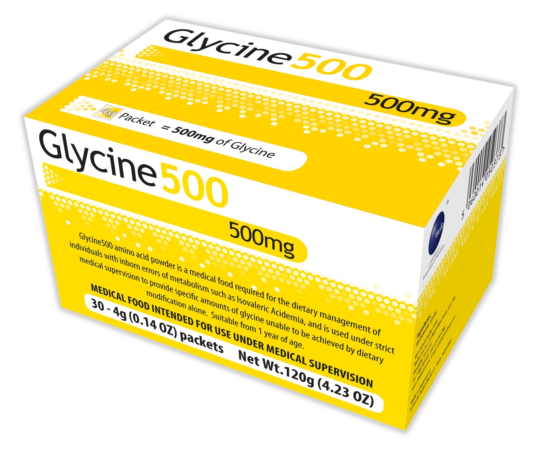 Glycine500 Unflavored Powder 4 Gram Individual Packet