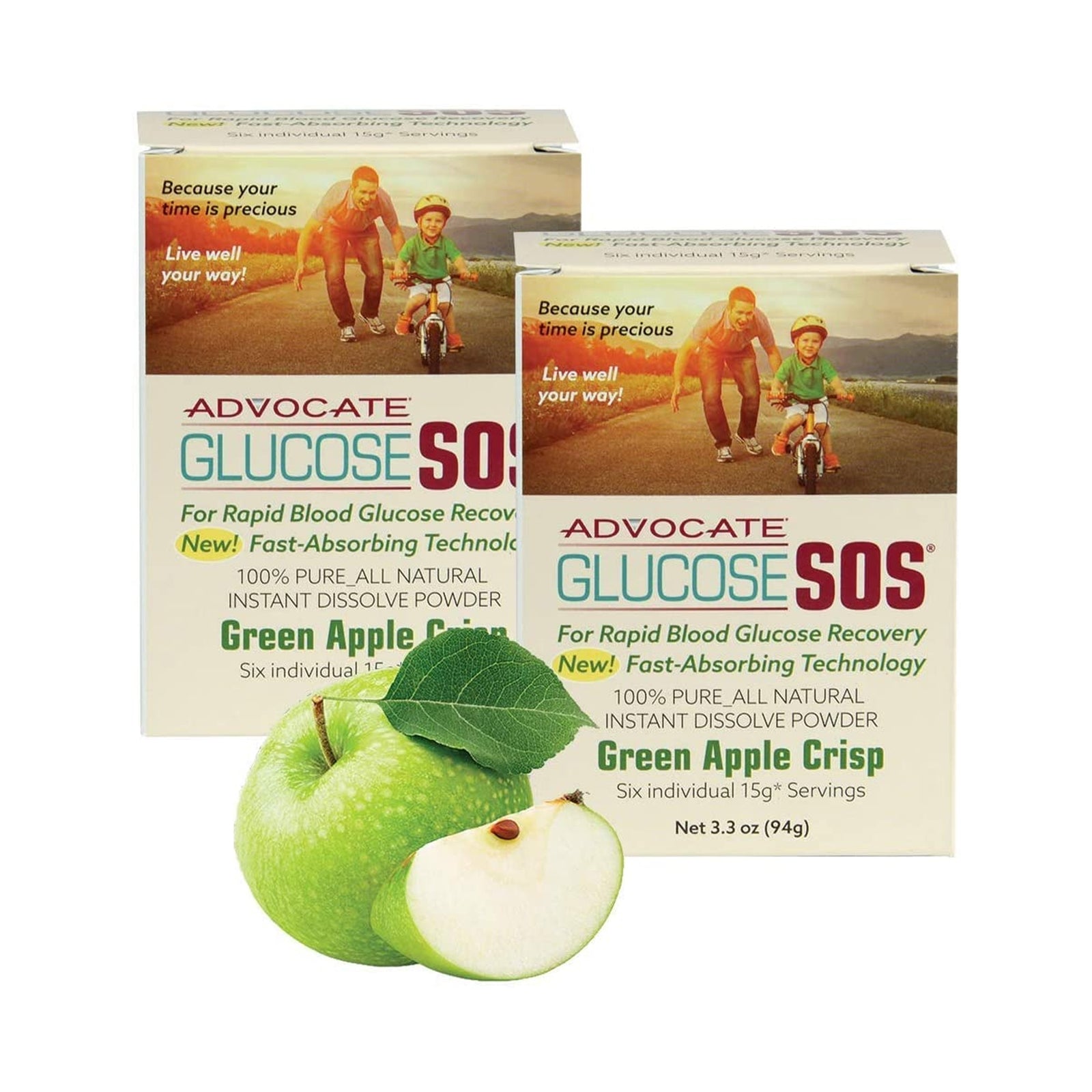 Glucose Powder Green Apple Flavor 15g Packets