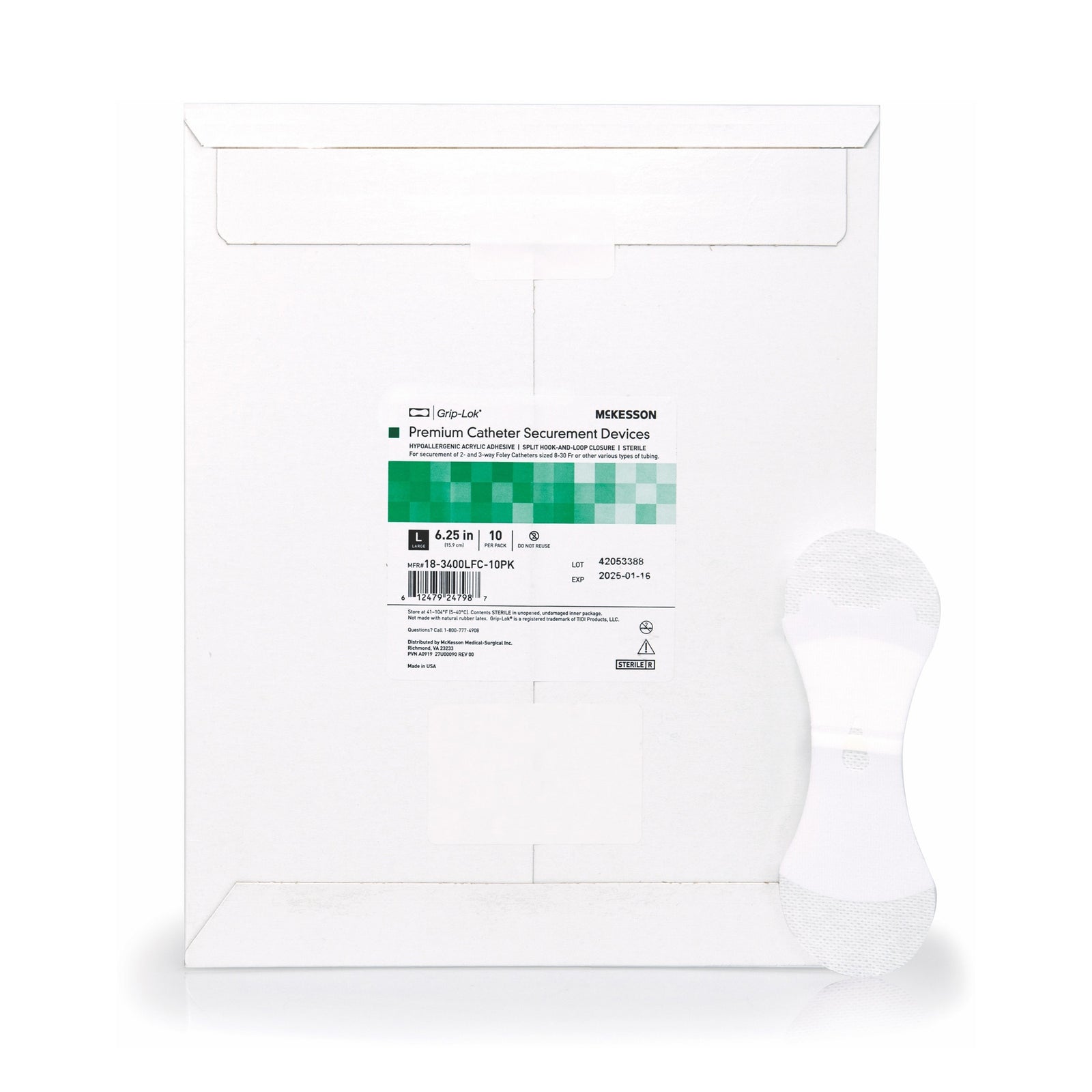 McKesson MedSurg Grip-Lok Foley Catheter Securement Device, Large