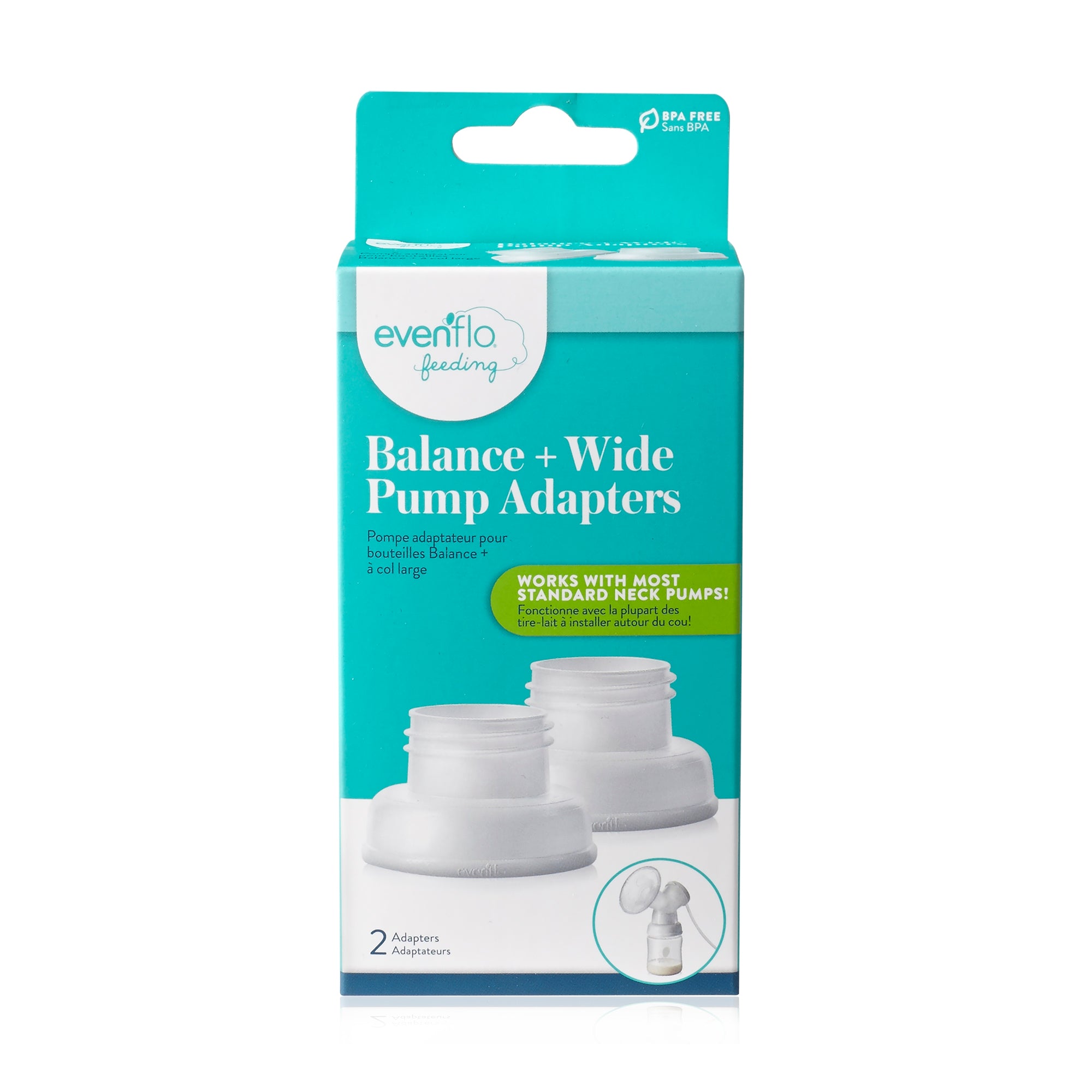 Evenflo Breast Pump Adapter to Balance + Wide Neck Bottles