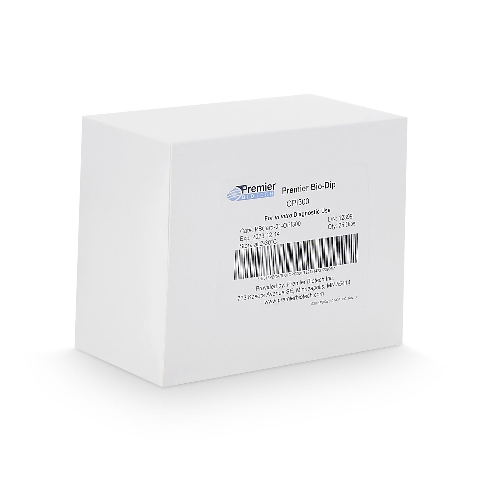 Premier Bio-Dip Opiates (OPI) Test Kit - 25 Tests