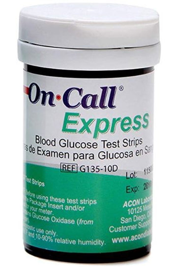 On Call Express Blood Glucose Test Strips - 50 Strips
