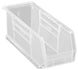 Uline Clear Plastic Stackable Storage Bins