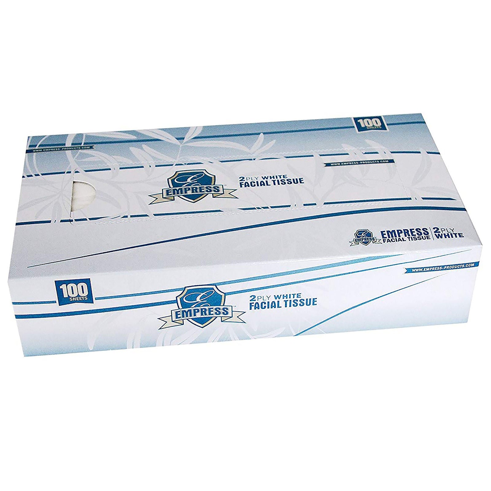 Empress Premium 2-Ply White Facial Tissue, 100 Sheets