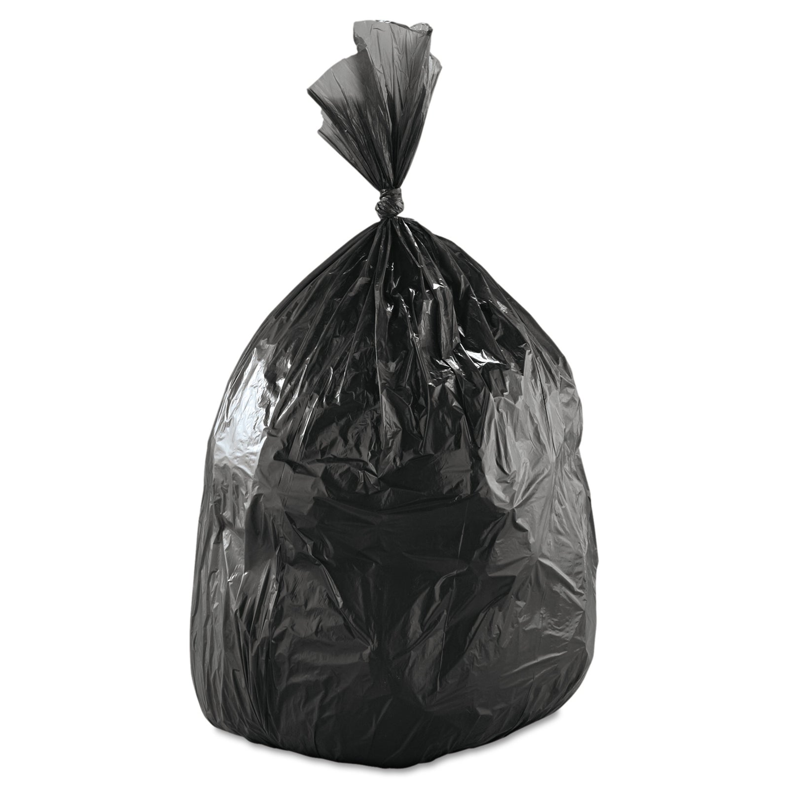 ESSENDANT CO/LAG 60-Gallon Black Trash Liner, 38" x 58", 0.65 Mil