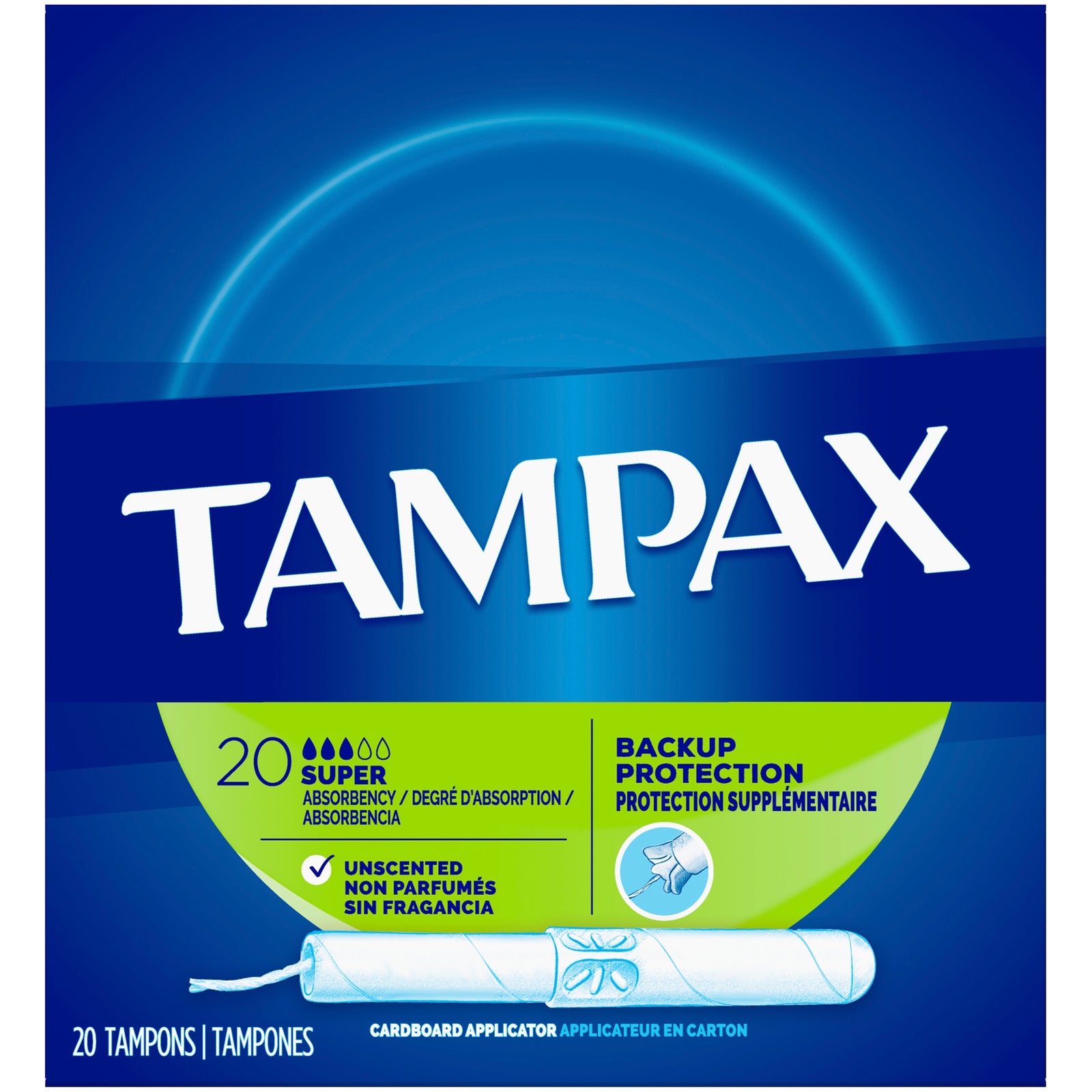Tampax Pearl Smooth Super Absorbency Tampons with Plastic Applicator - Case of 24