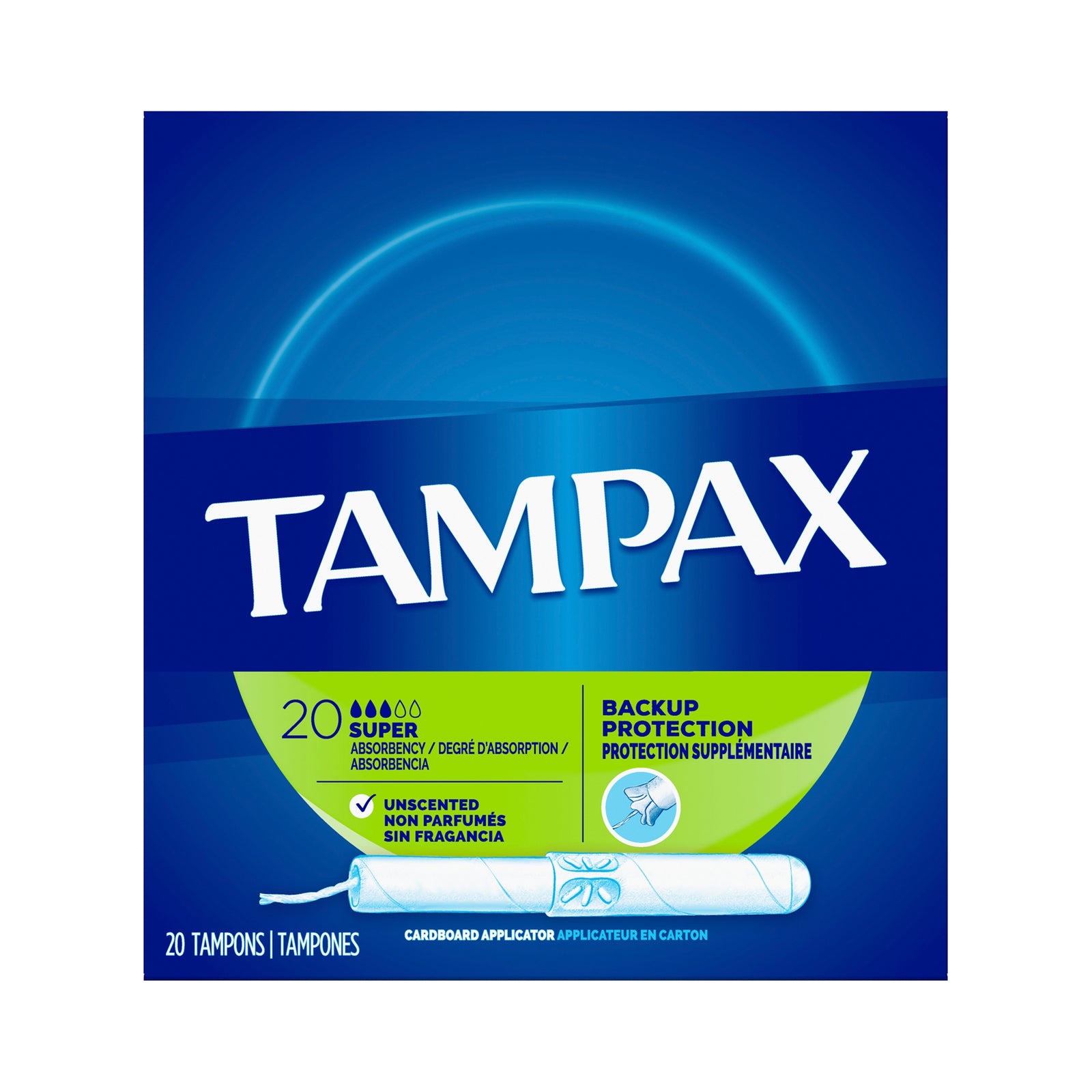 Tampax Pearl Smooth Super Absorbency Tampons with Plastic Applicator - Case of 24