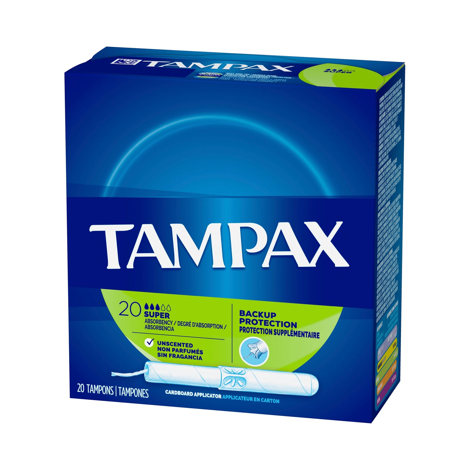 Tampax Pearl Smooth Super Absorbency Tampons with Plastic Applicator - Case of 24