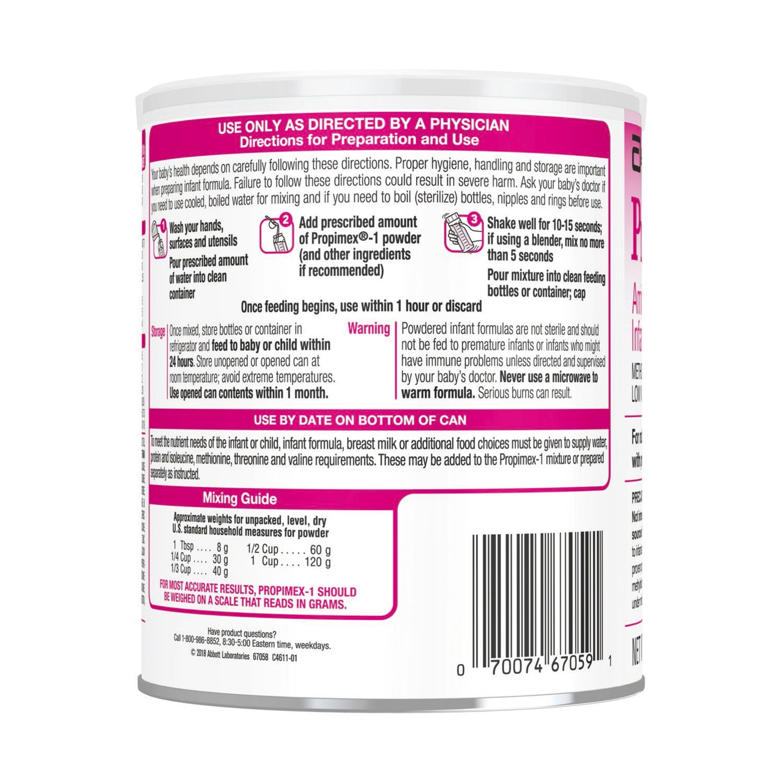 Propimex-1 Unflavored Amino Acid Infant Formula Powder