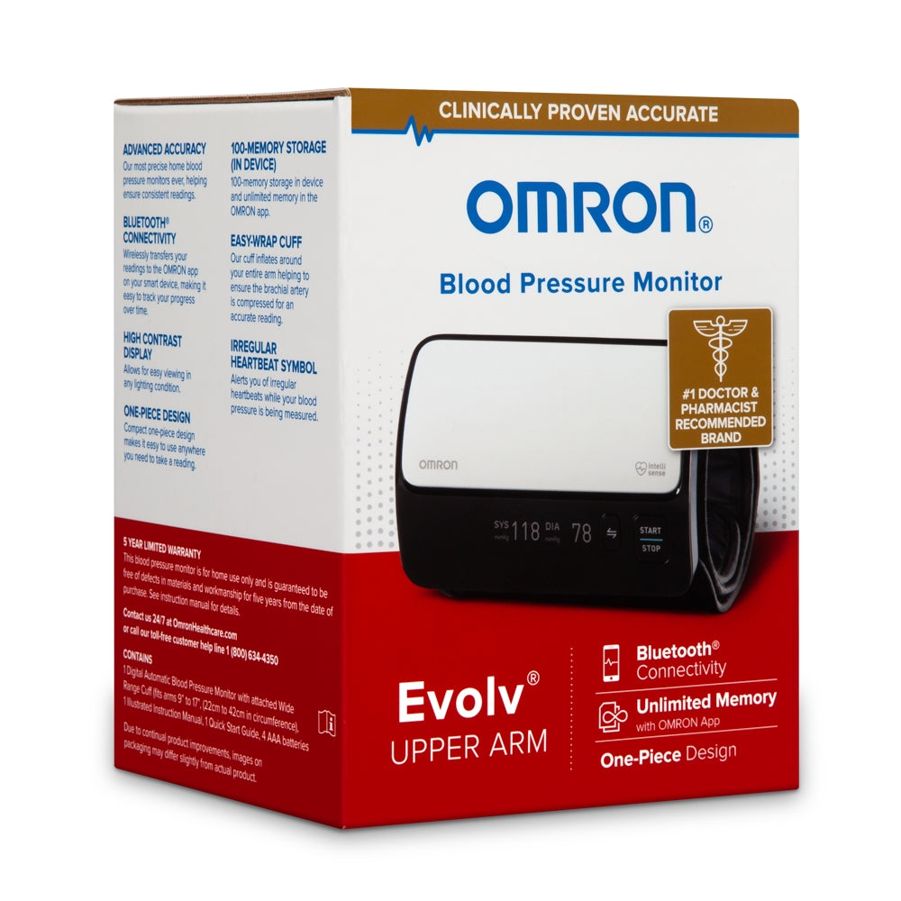 Evolv® Wide Range Cloth Fabric Cuff Blood Pressure Monitor 23-43cm
