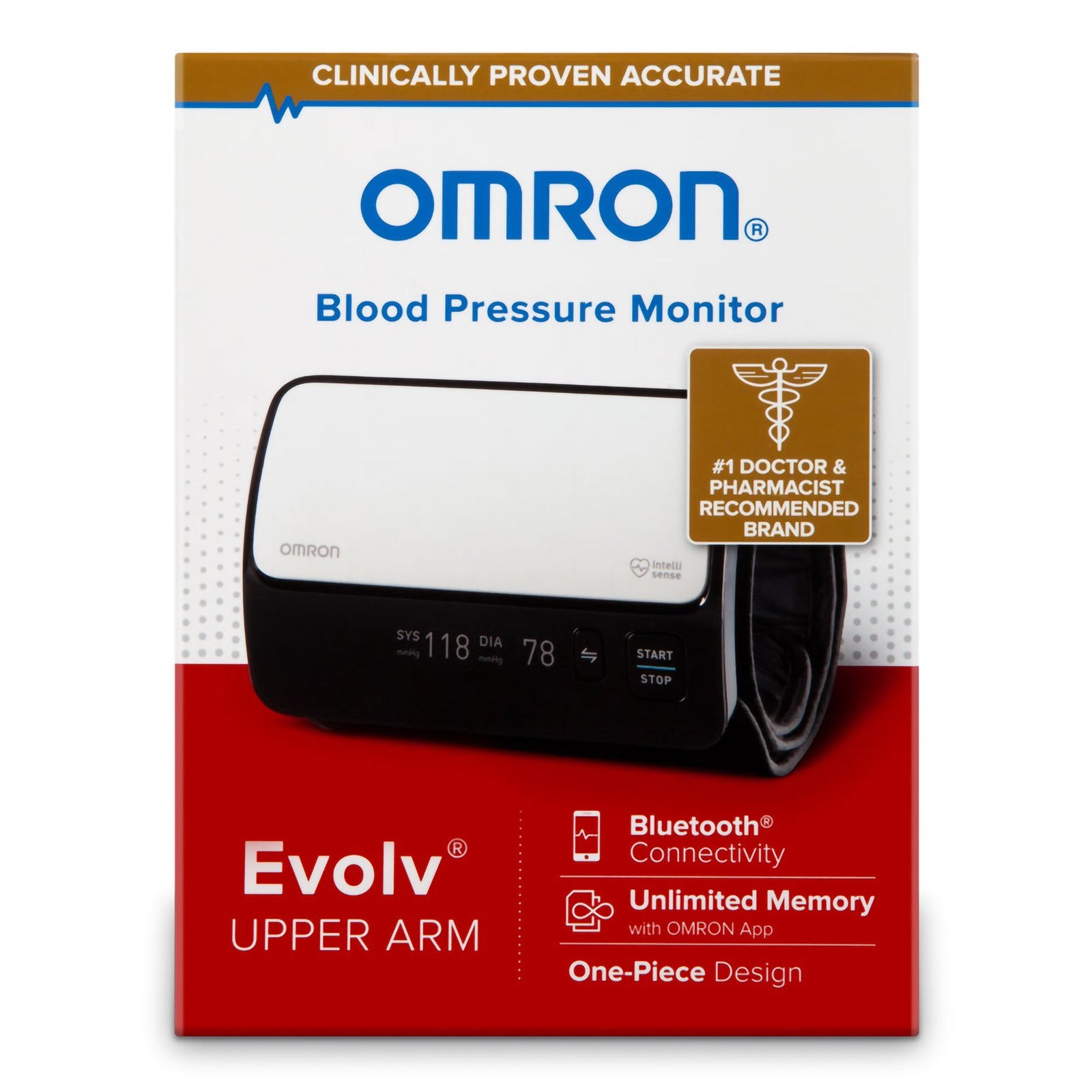 Evolv® Wide Range Cloth Fabric Cuff Blood Pressure Monitor 23-43cm