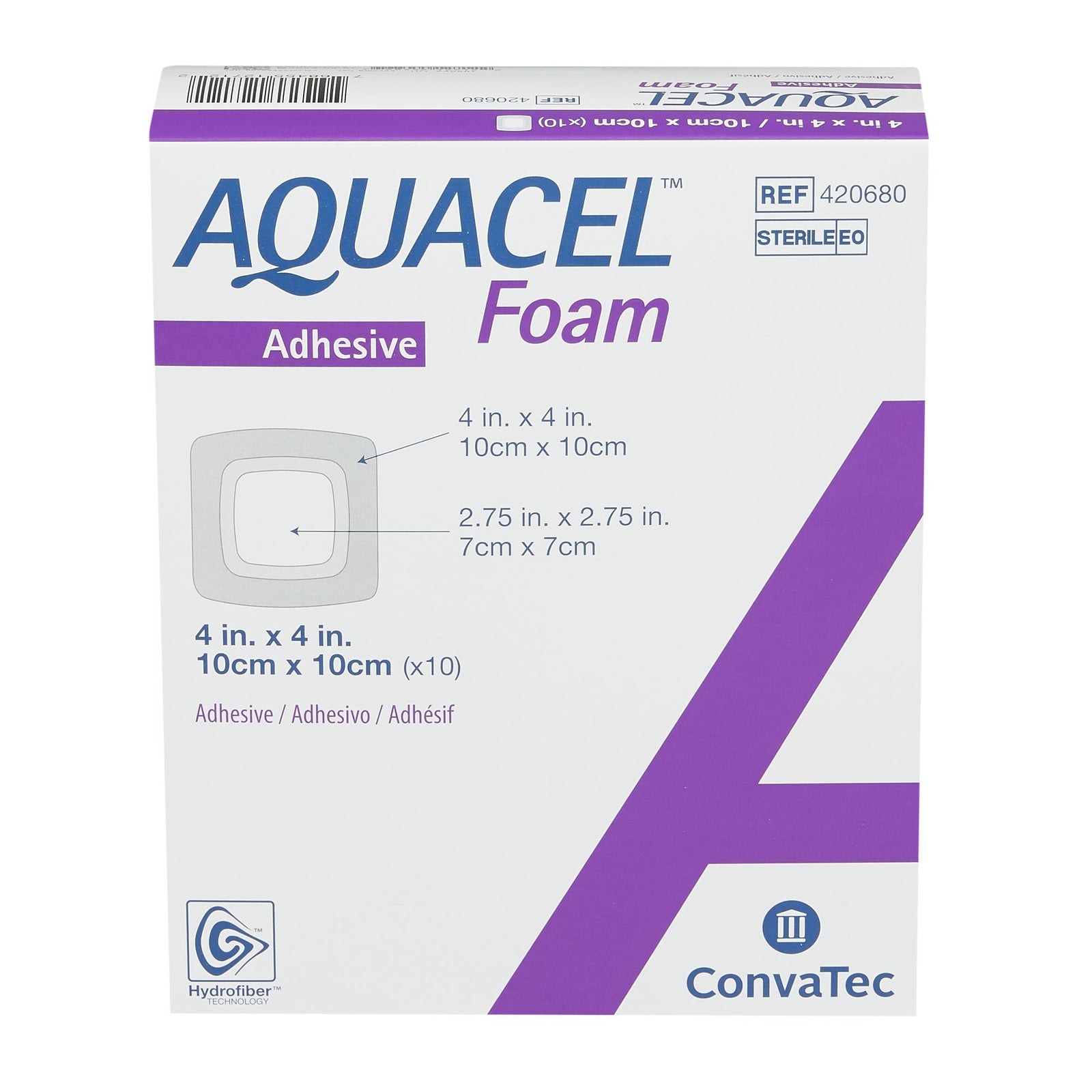 Aquacel Foam Dressing 4x4 Inch with Border